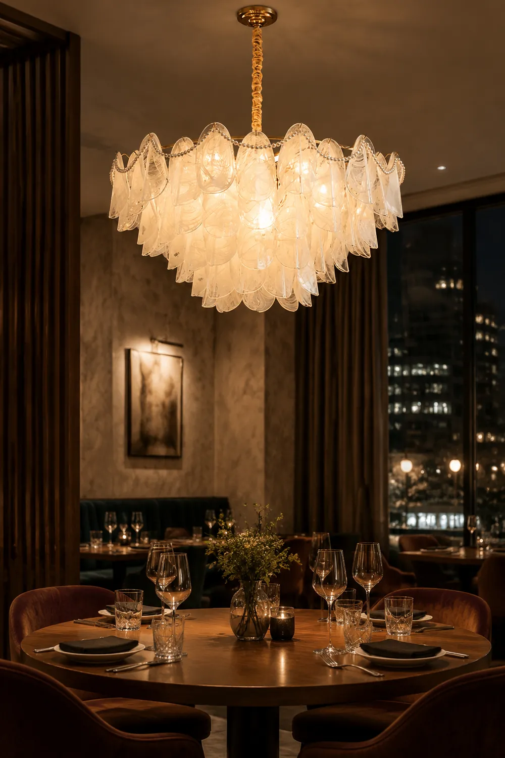 Contemporary Cloud-Inspired Frosted Glass Living Room Chandelier - Lumpaz