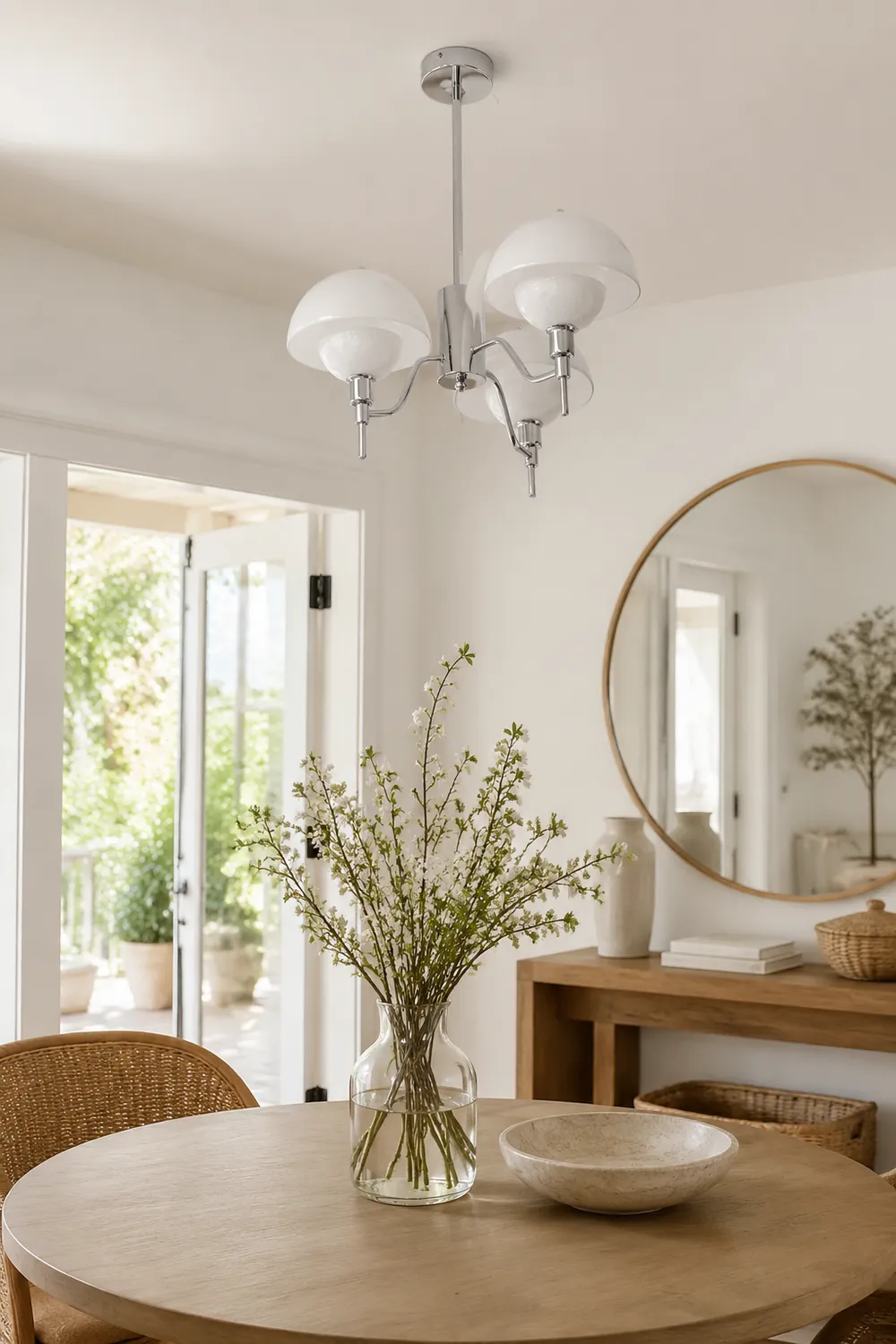 French White Cream Mushroom Chandelier - Lumpaz