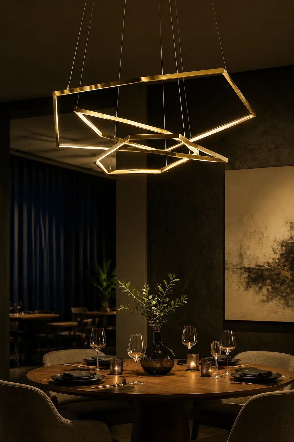 Modern Chic Geometric Polygon Pendant Light - Lumpaz