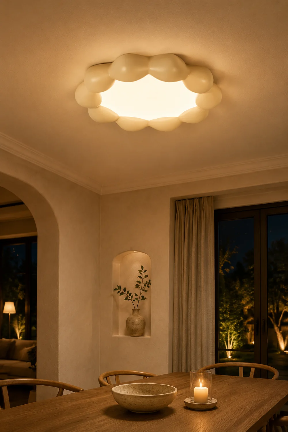 Minimalist Modern Resin Ceiling Light - Lumpaz