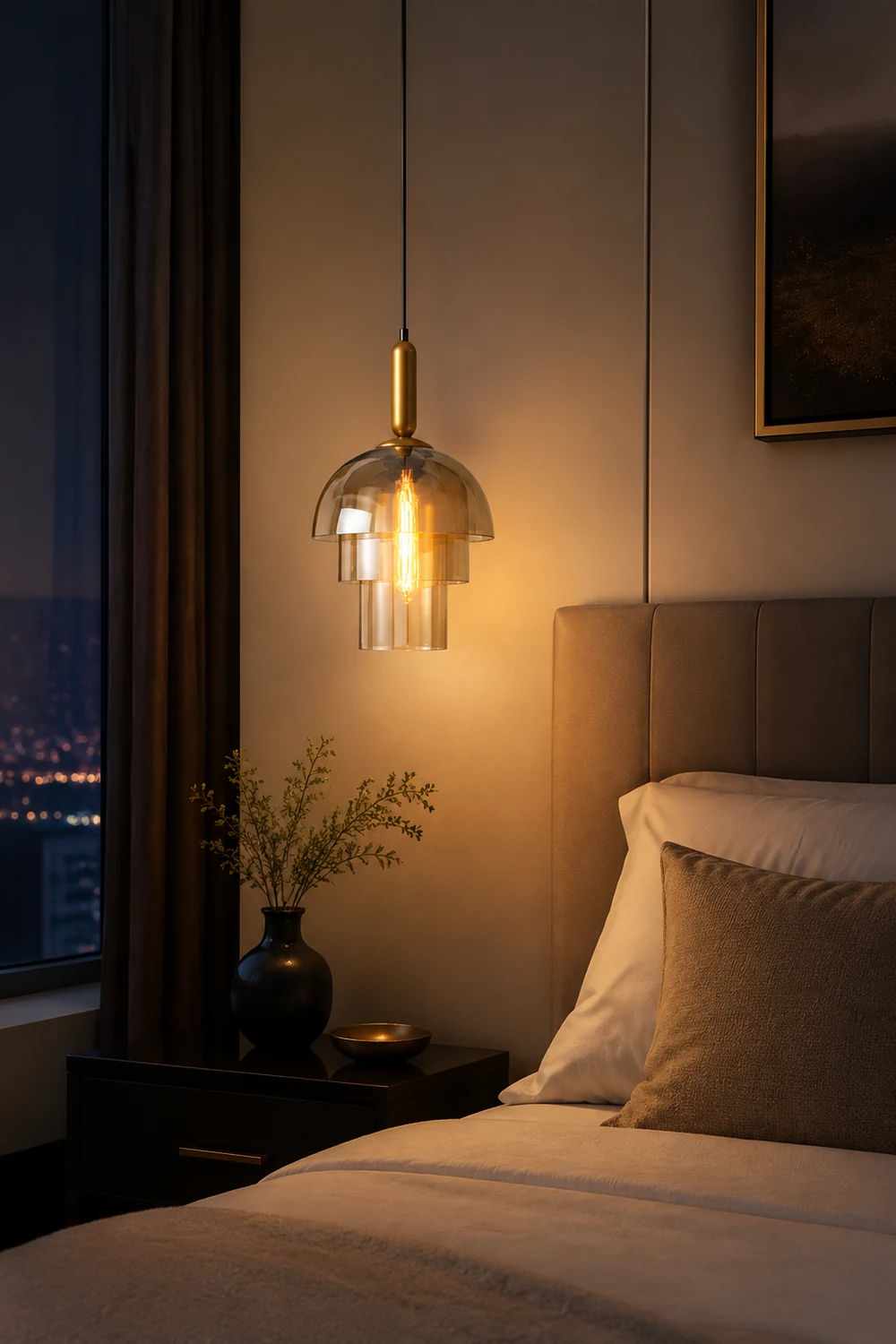 Modern Multi-Layer Glass Dome Hanging Light Fixture - Lumpaz