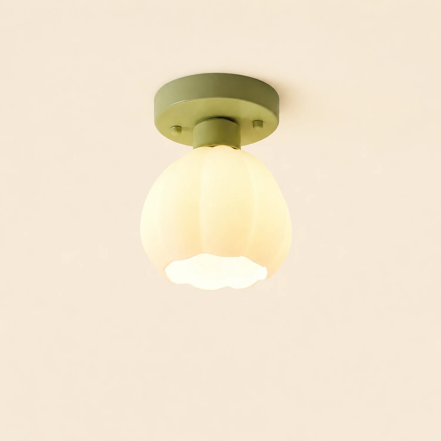 Cream Pumpkin Creative Corridor Aisle Ceiling Light - Lumpaz