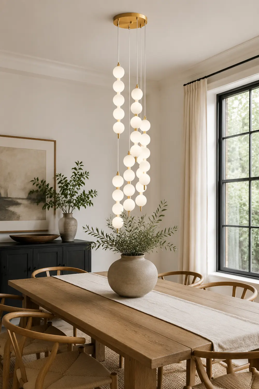 Contemporary LED White Ball Pendant Light - Lumpaz
