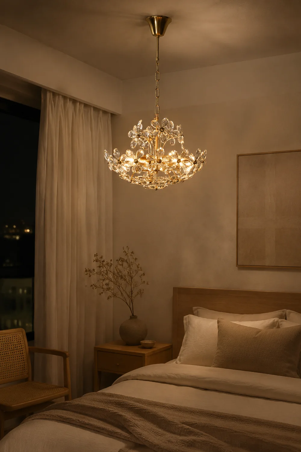 Luxury Crystal Bouquet Brass Chandeliers - Lumpaz