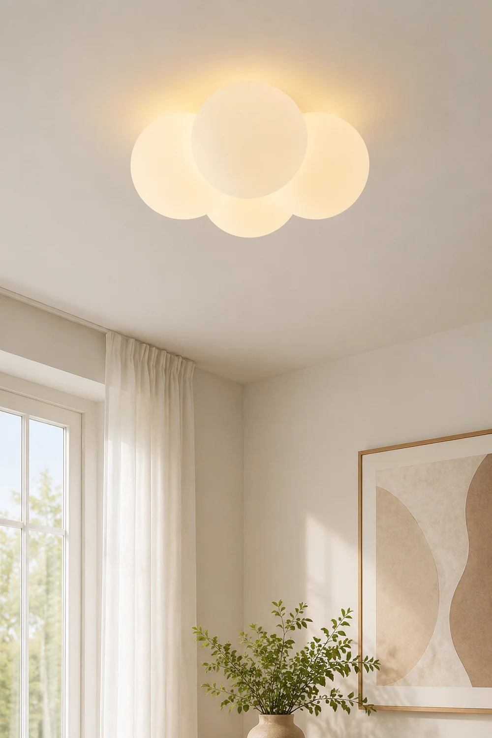 Modern White Cloud Bubbles Ceiling Light - Lumpaz