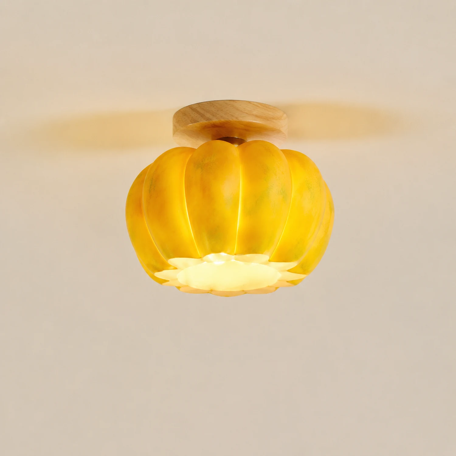 Yellow Pumpkin Ceiling Light - Lumpaz