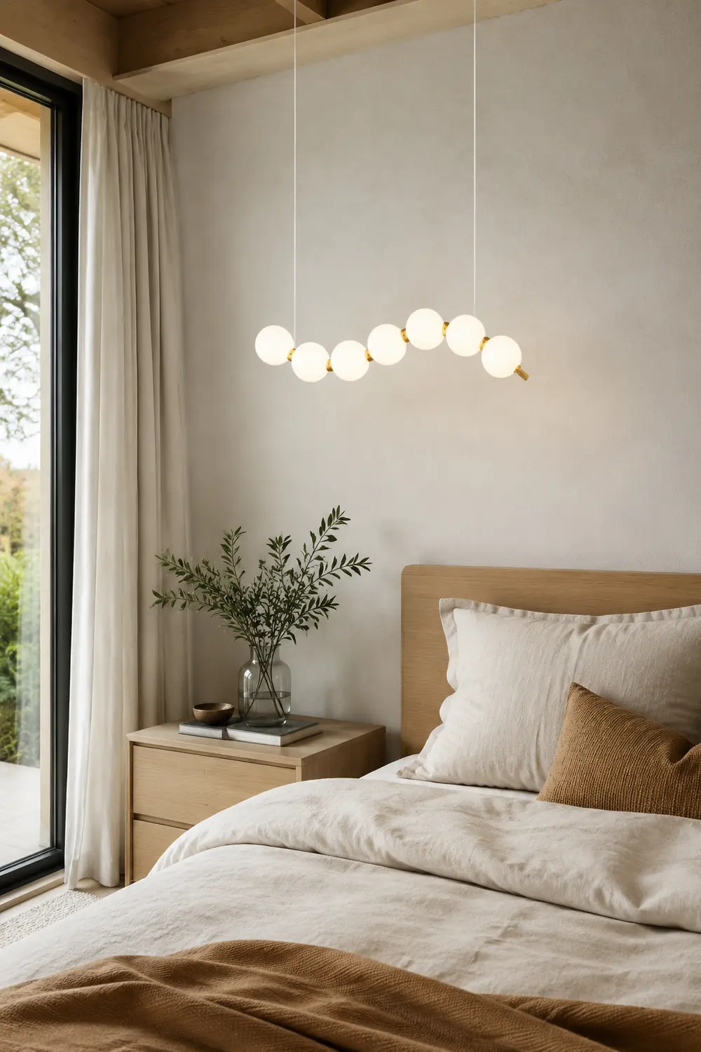 Creative Necklace String White Ball LED Pendant Lights - Lumpaz