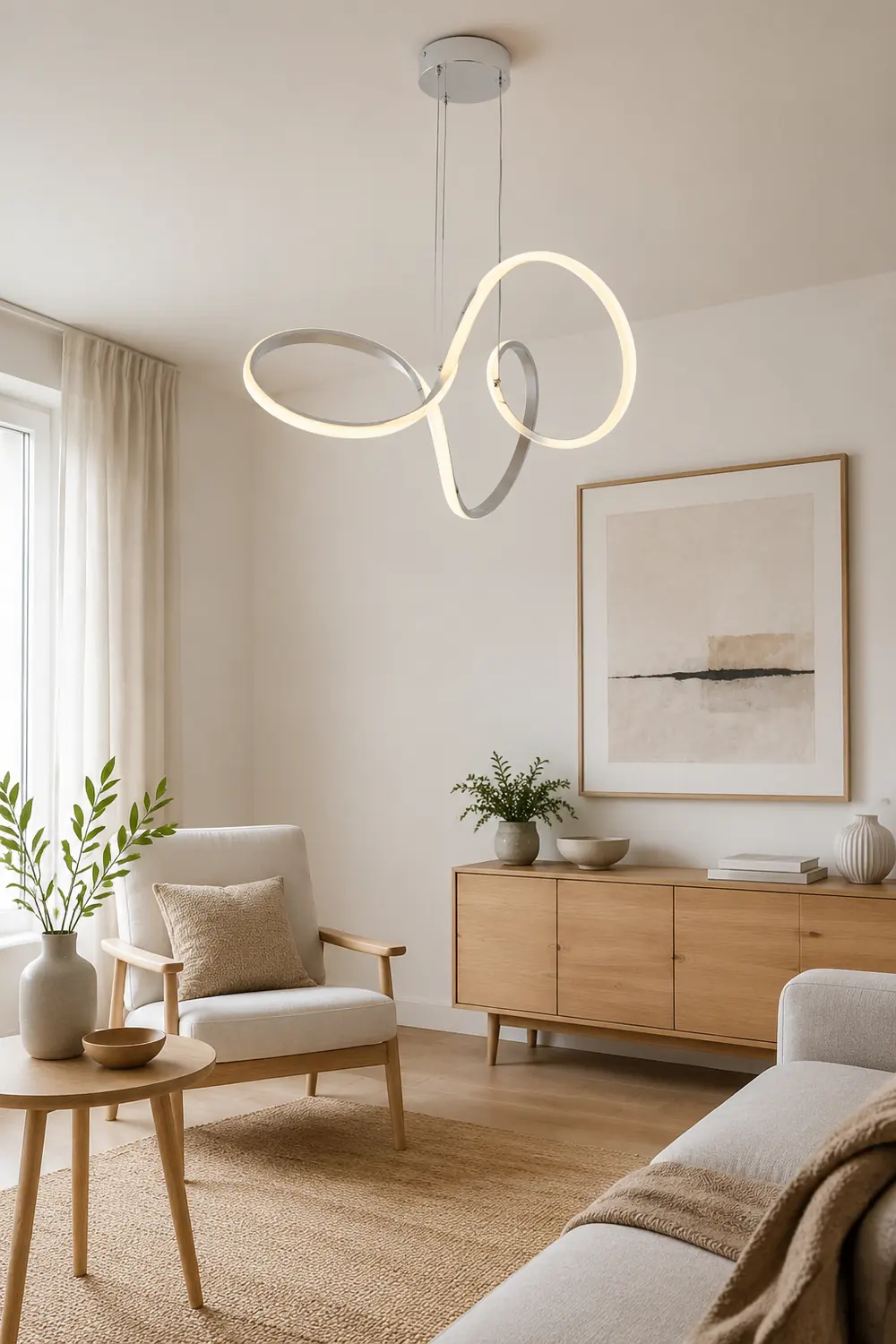 Nordic Minimalism Swirl Integrated Ceilng Light - Lumpaz