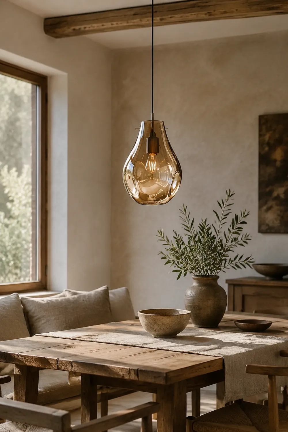 Handcrafted Irregular Shape Glass Pendant Lighting - Lumpaz