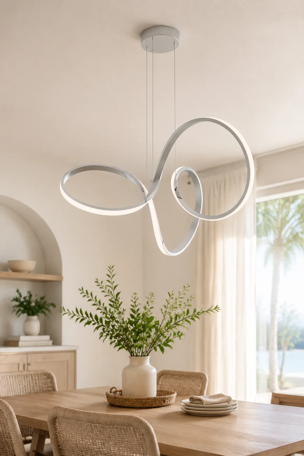 Nordic Minimalism Swirl Integrated Ceilng Light - Lumpaz