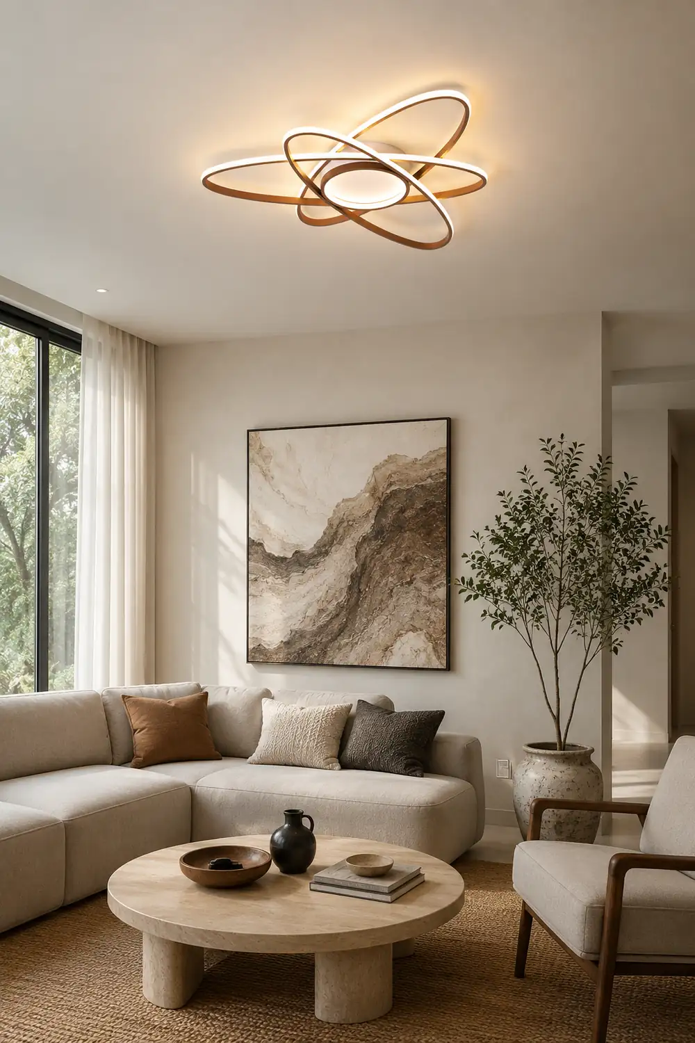 Modern Geometrical Led Ceiling Light - Lumpaz