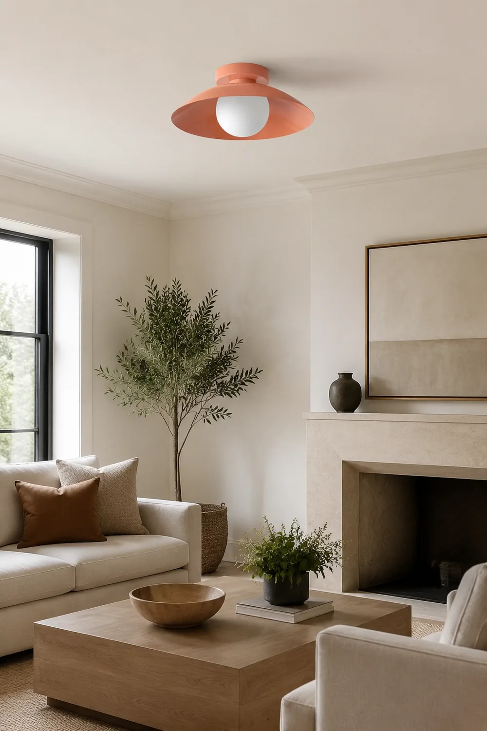 Simple Round Metal Flush Mount Ceiling Light For Kitchen - Lumpaz