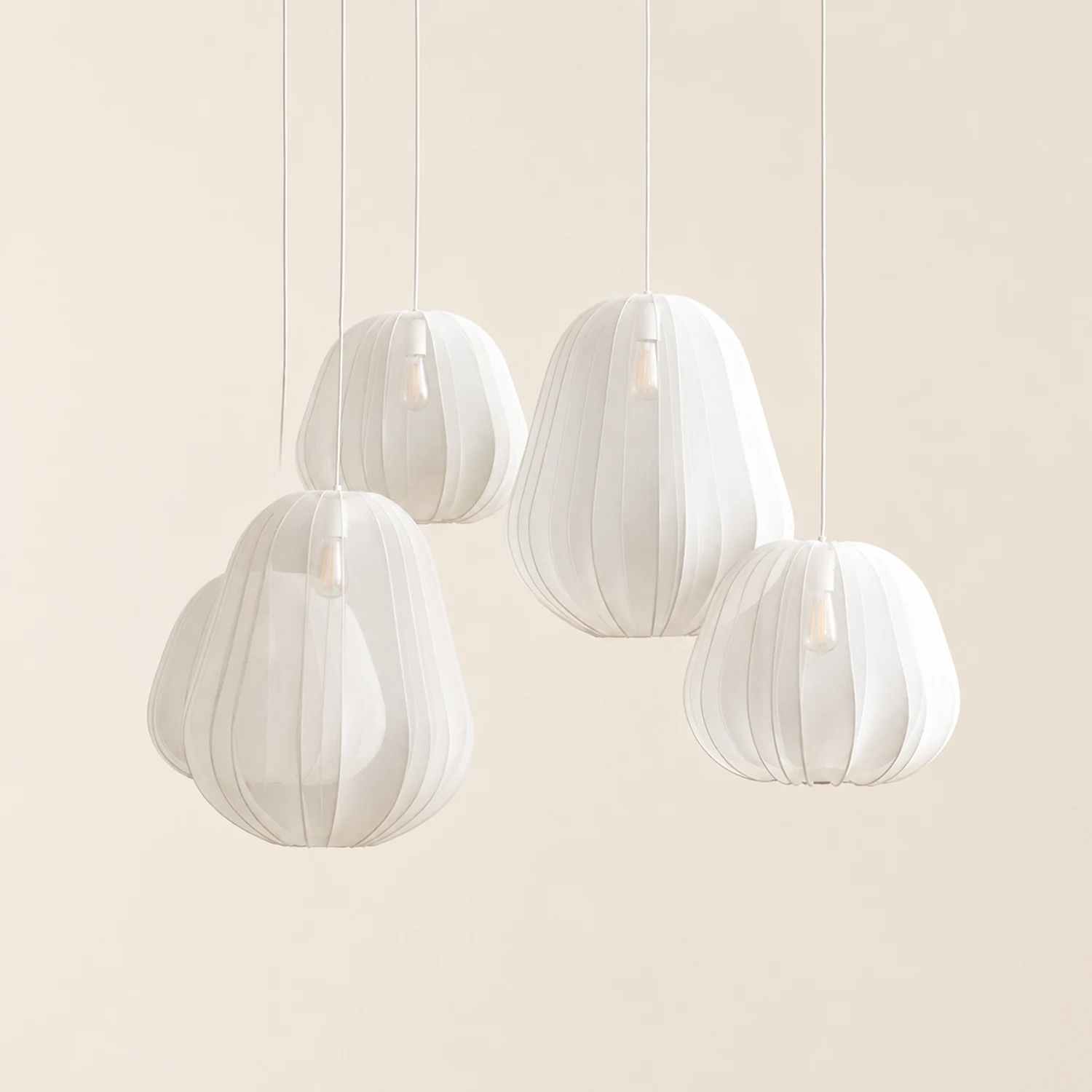 Nordic 1-Light Fabric Lampshade Shade Pendant Lamp - Lumpaz