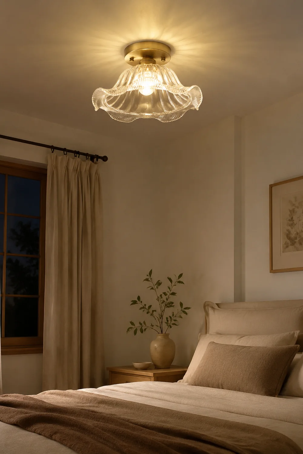 Simple Glass Semi Flush Ceiling Lights - Lumpaz