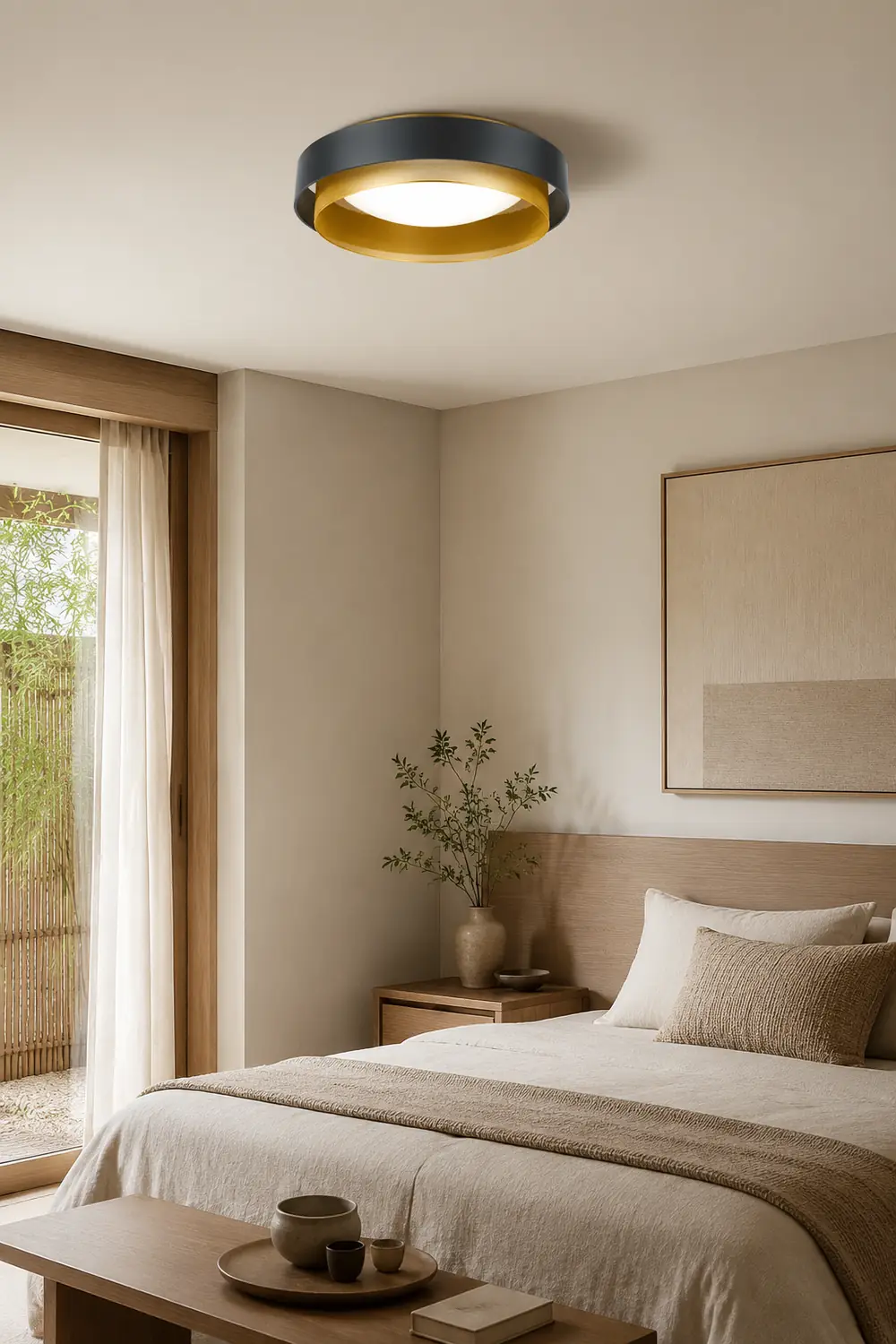 Minimalist LED Ceiling Light Flush Mount Panel Ceiling Lamp for Bedroom - Lumpaz
