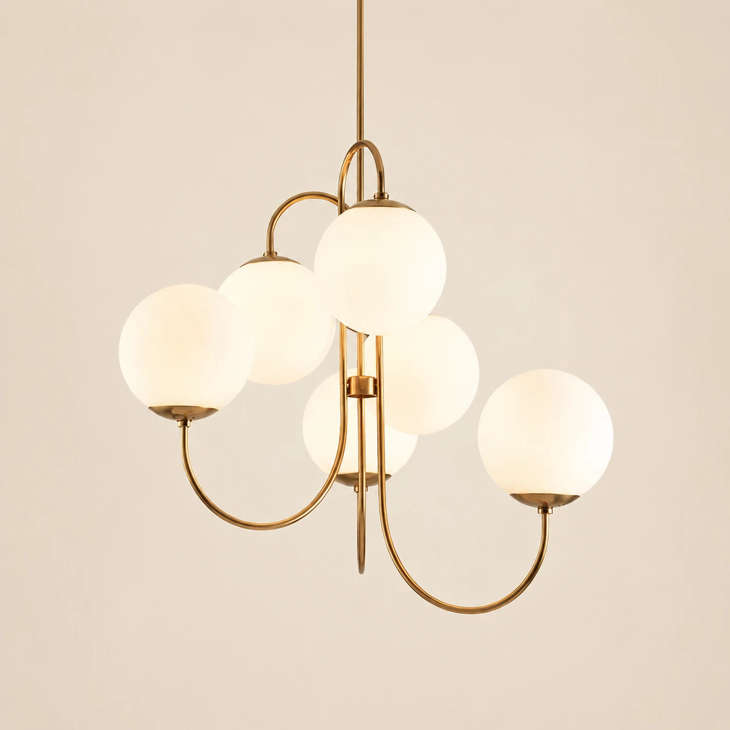 Metal Glass Vintage Chandelier - Lumpaz