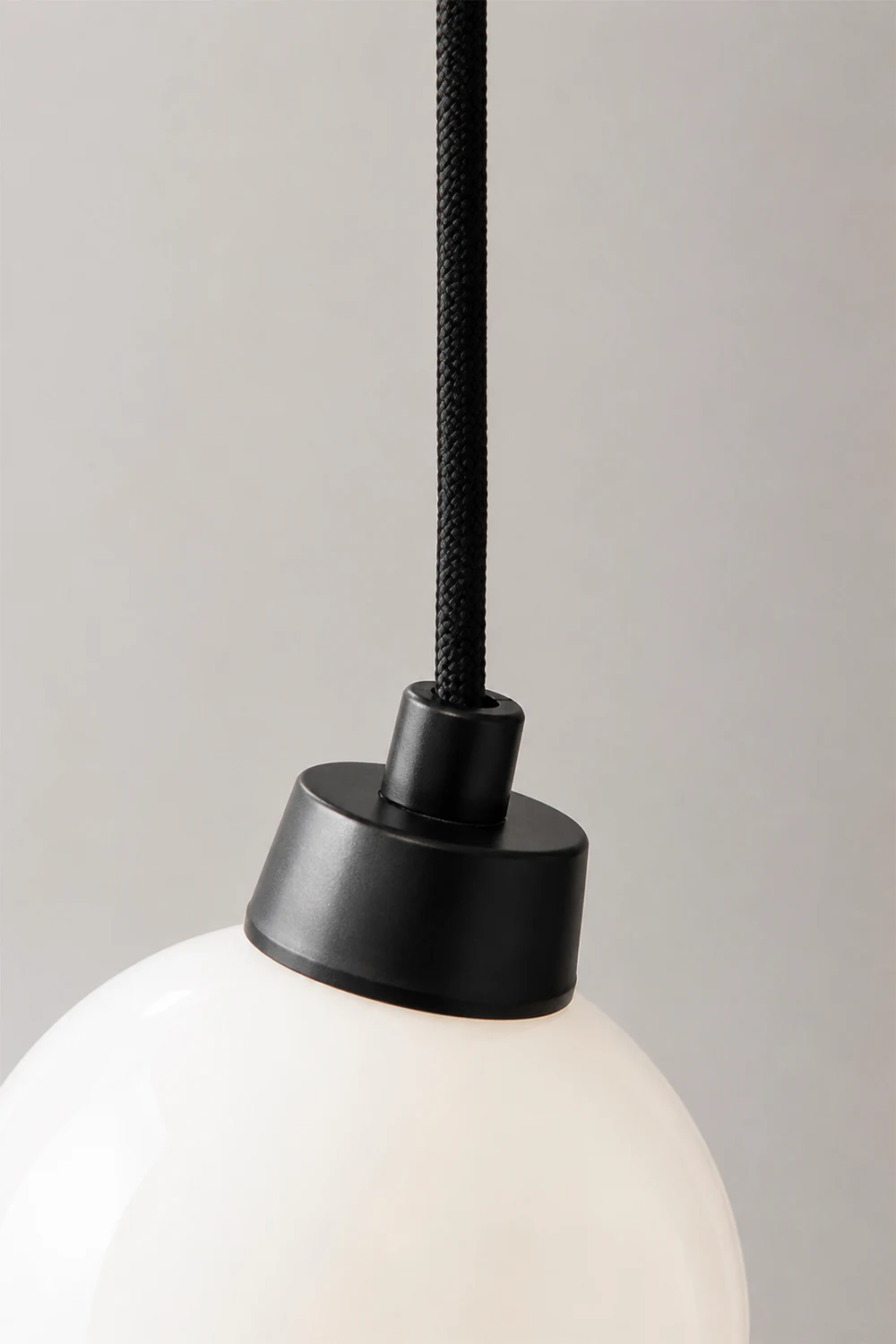 White Ball Bubble Brushed Copper Large Chandelier - Lumpaz