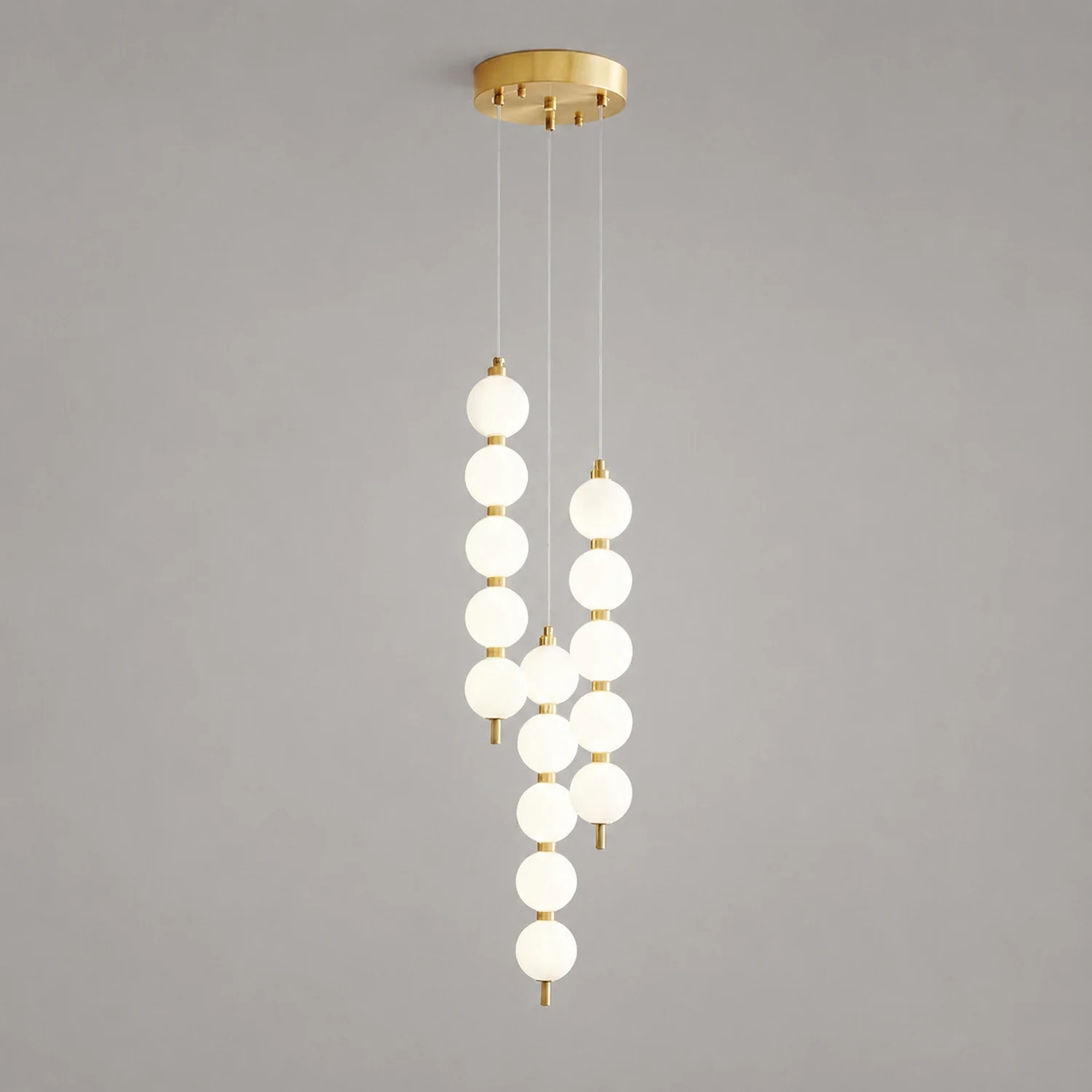 Contemporary LED White Ball Pendant Light - Lumpaz