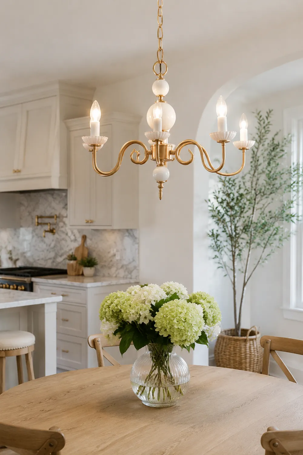 Vintage Metal Chandelier Lamp Cream Glass Chandelier - Lumpaz