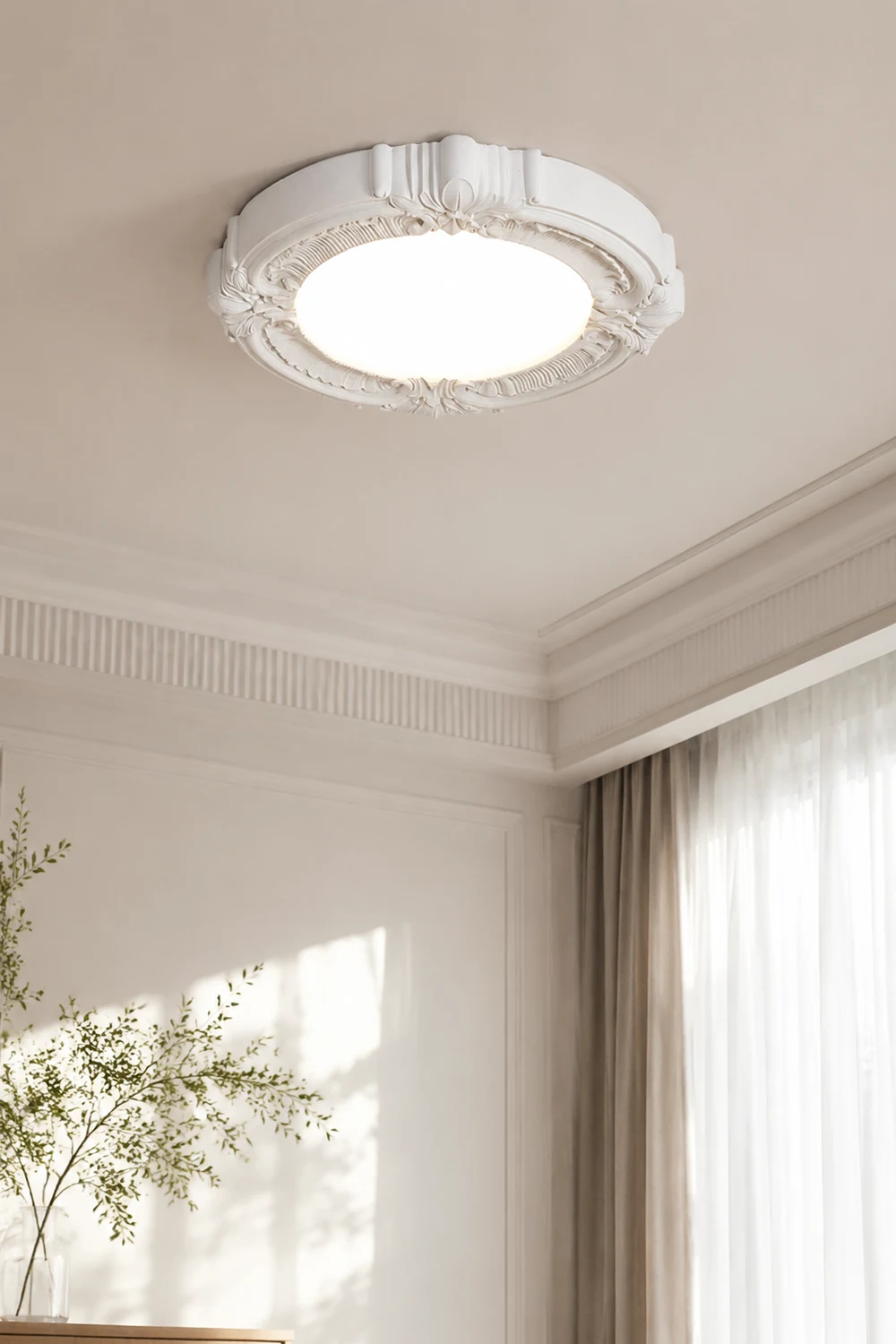 French Retro LED Ceiling Light For Bedroom - Lumpaz