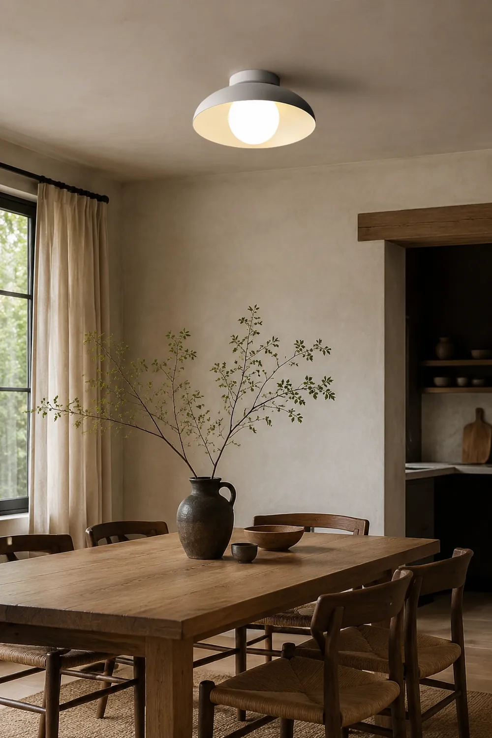 Contemporary Metal Semi Flush Ceiling Light for Hallway - Lumpaz