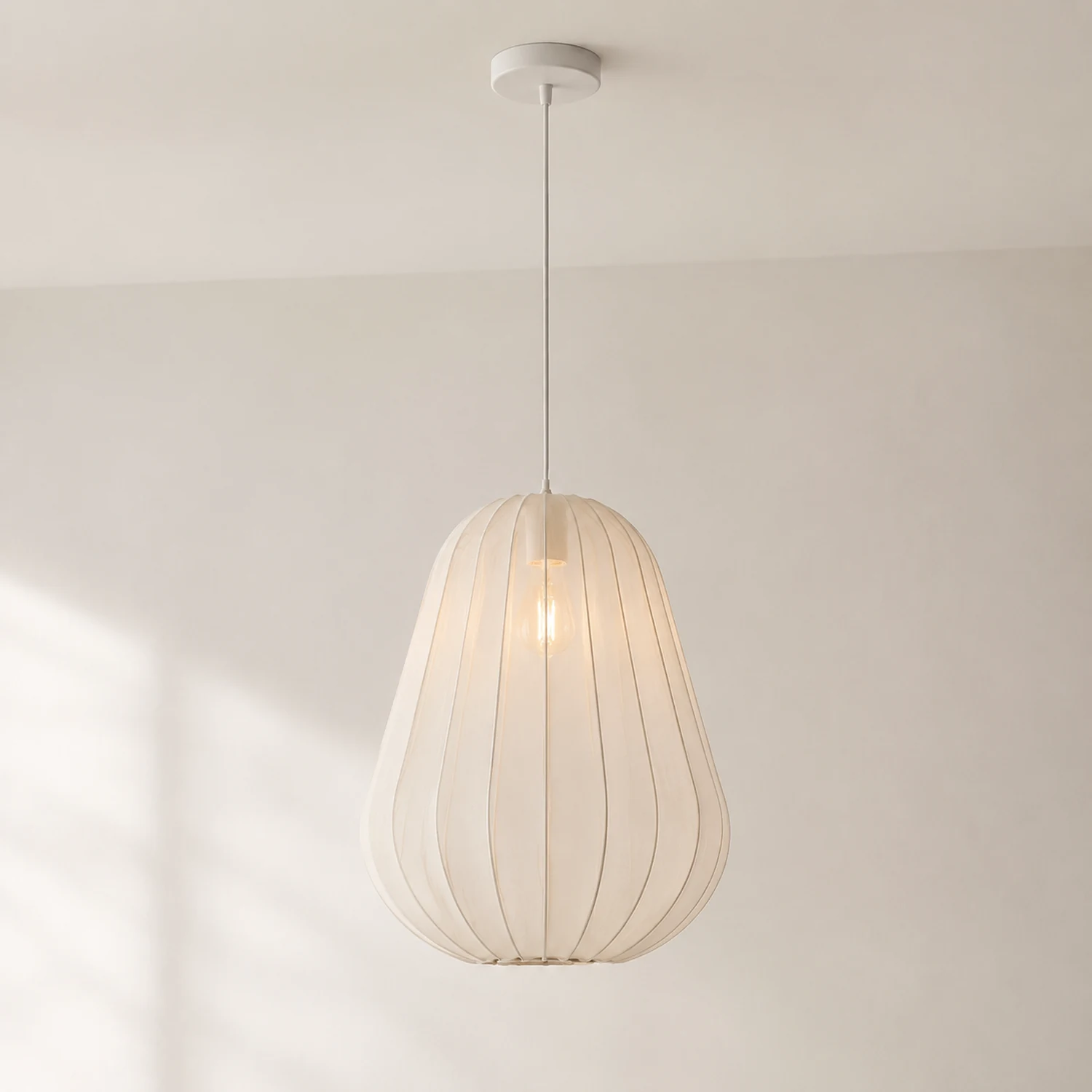 Nordic 1-Light Fabric Lampshade Shade Pendant Lamp - Lumpaz
