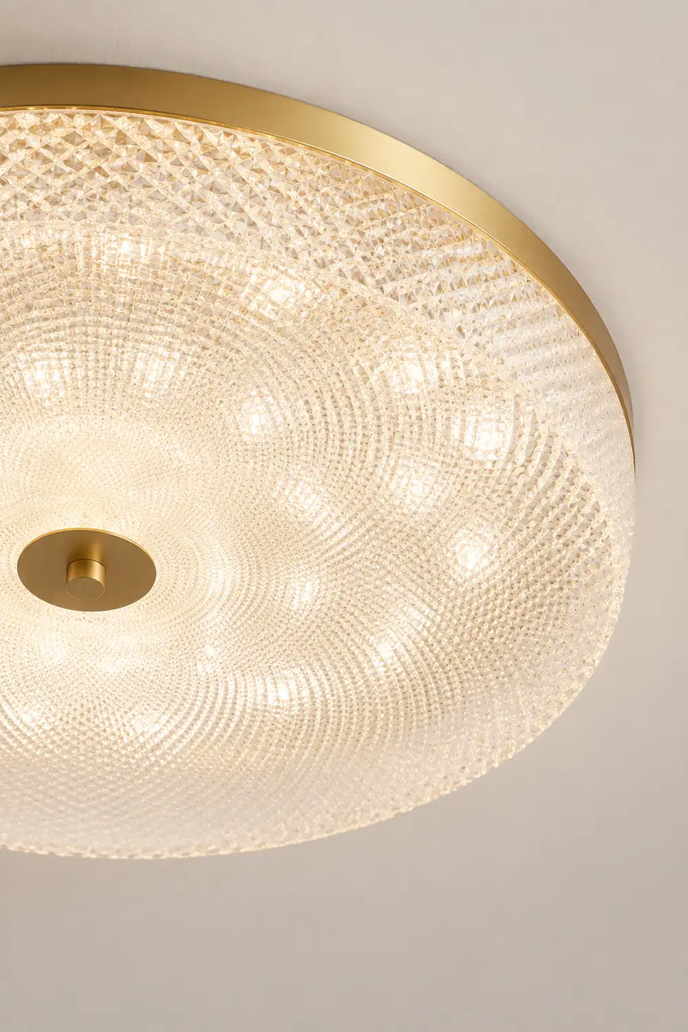 Modern Simple Crystal Copper Ceiling Light - Lumpaz