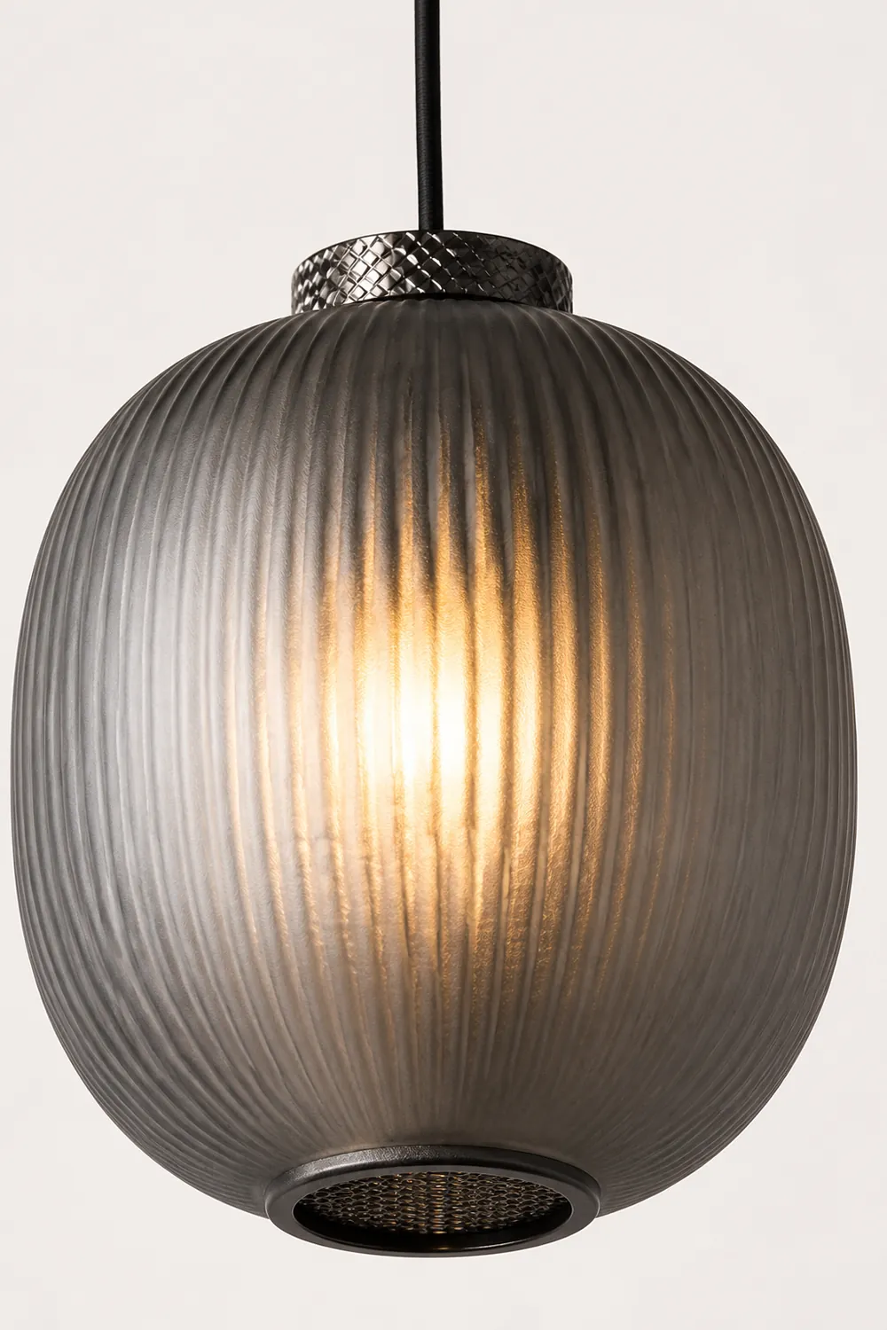 Retro Frosted Glass Lantern Pendant Light - Lumpaz