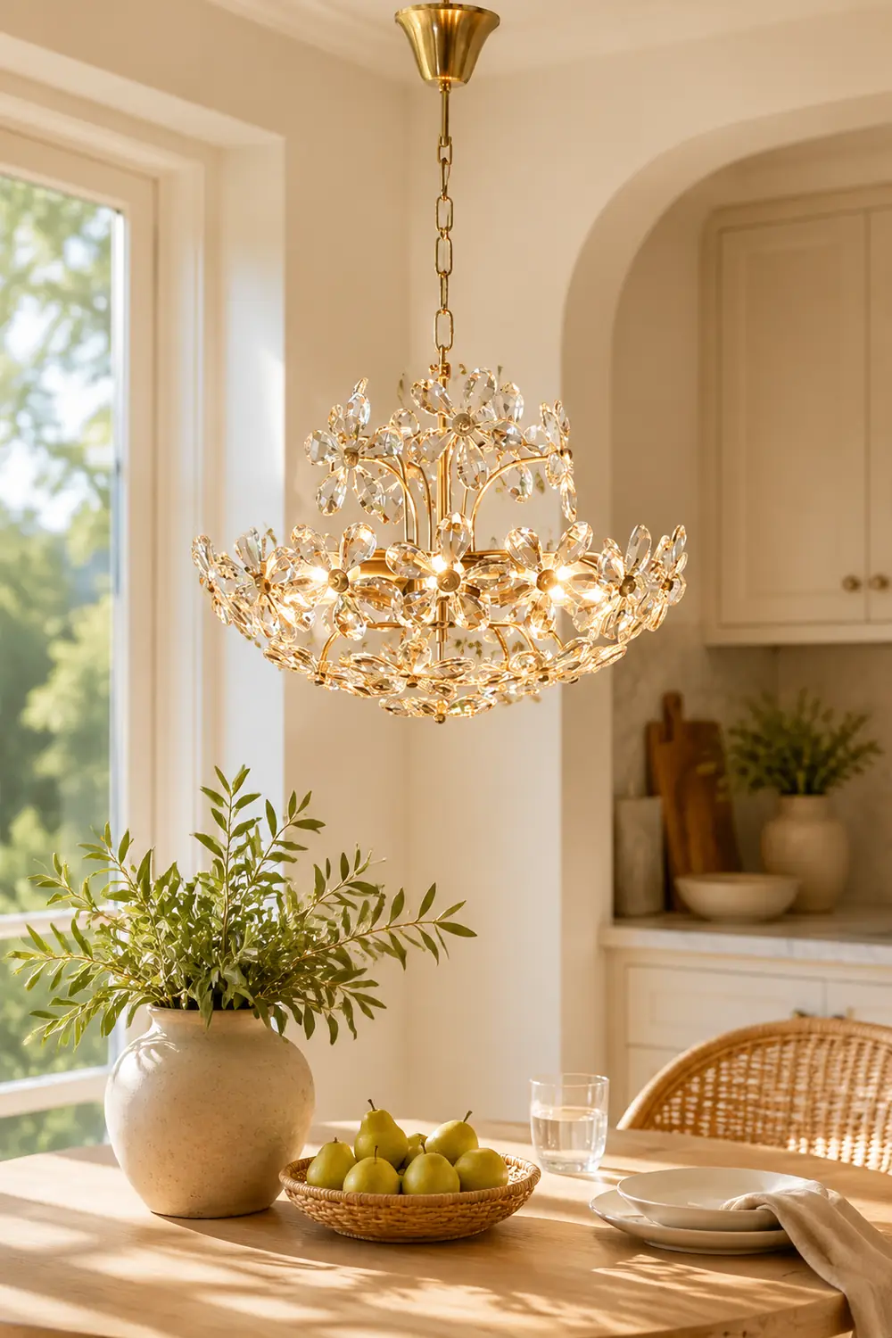 Luxury Crystal Bouquet Brass Chandeliers - Lumpaz