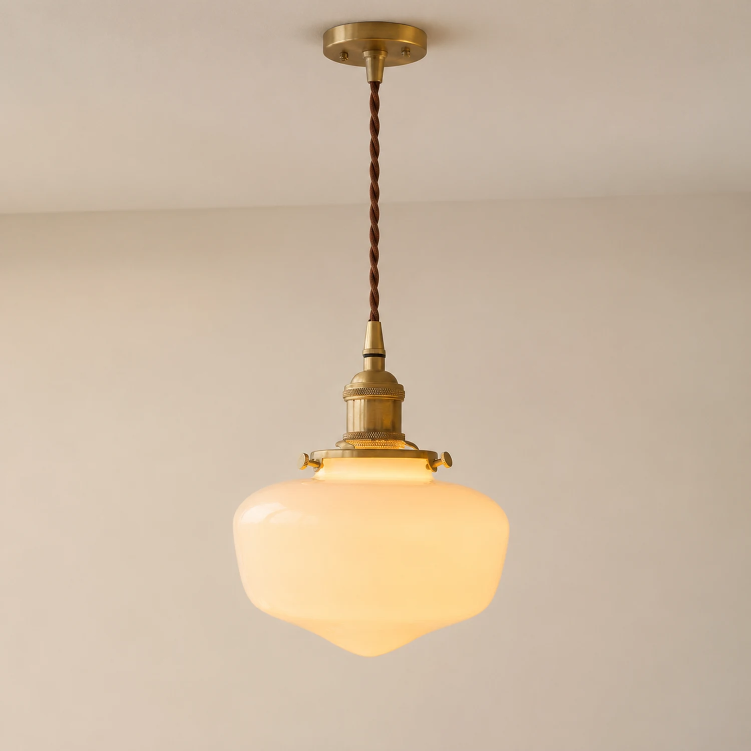 Retro Lantern Glass Pendant Hanging Light - Lumpaz