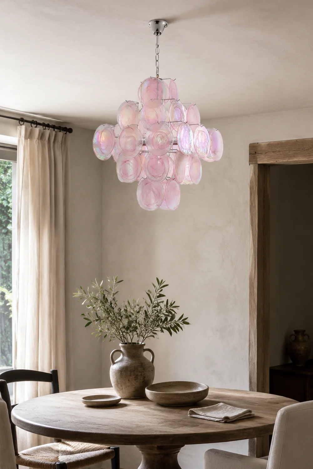 Pink Murano Glass Chandelier for Living Room - Lumpaz