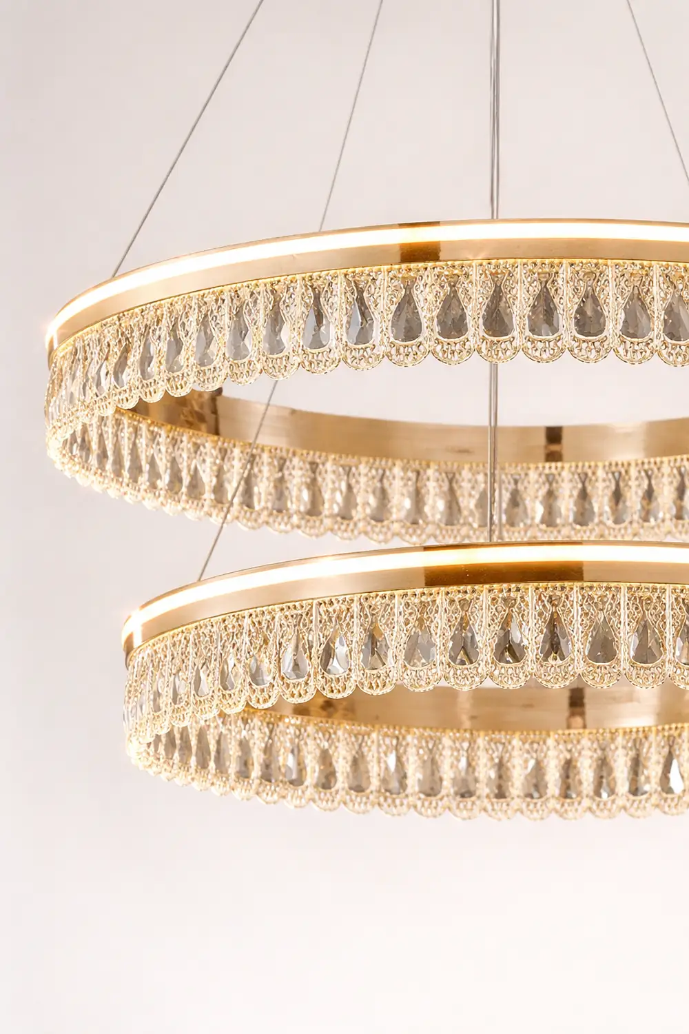 Luxury Large Crystal Ring Chandelier - Lumpaz