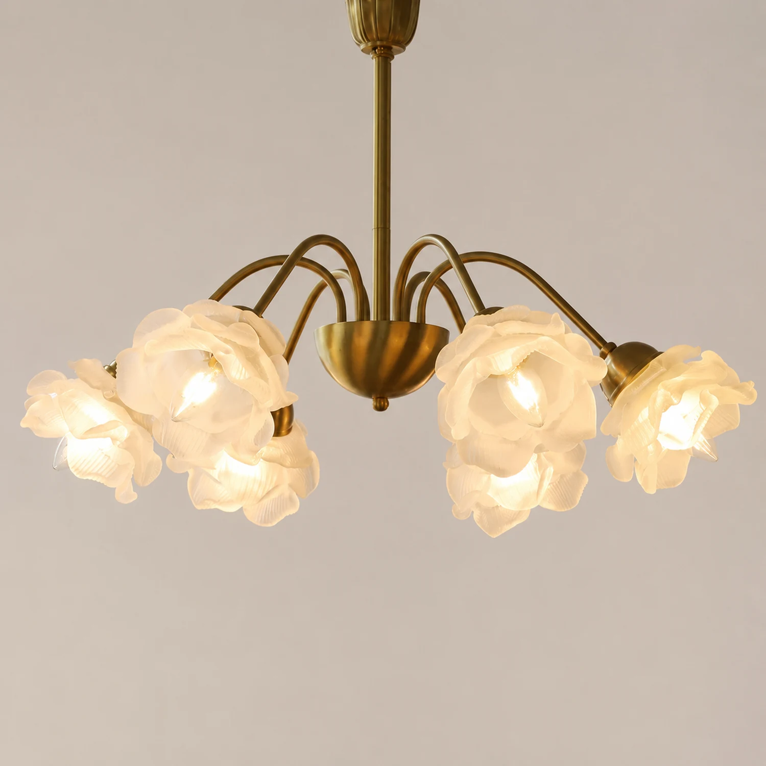 Modern French Retro Copper White Chandelier - Lumpaz