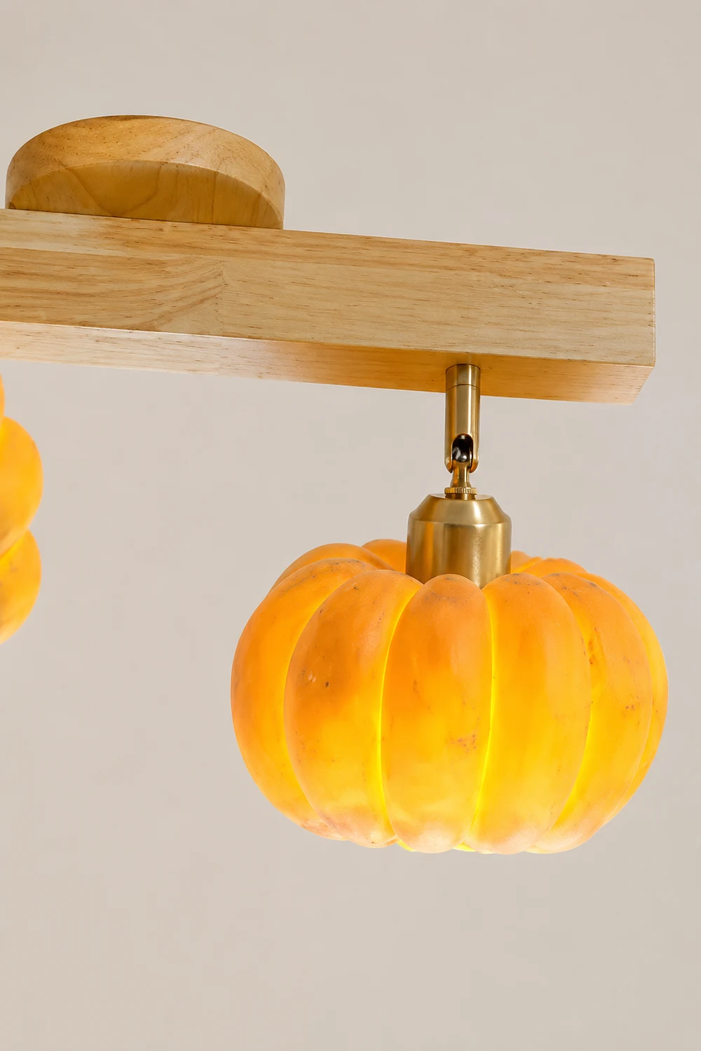 Eco-friendly Yellow Pumpkin Ceiling Lamp - Lumpaz