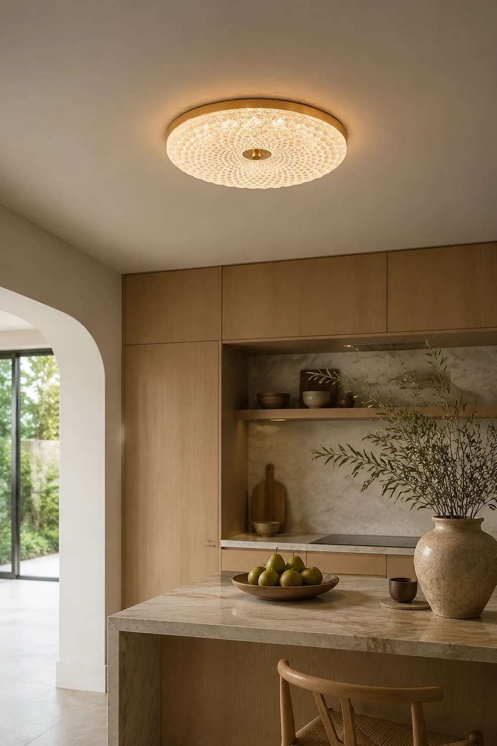 Modern Crystal Ceiling Light LED Creative Copper Ceiling Lamp - Lumpaz
