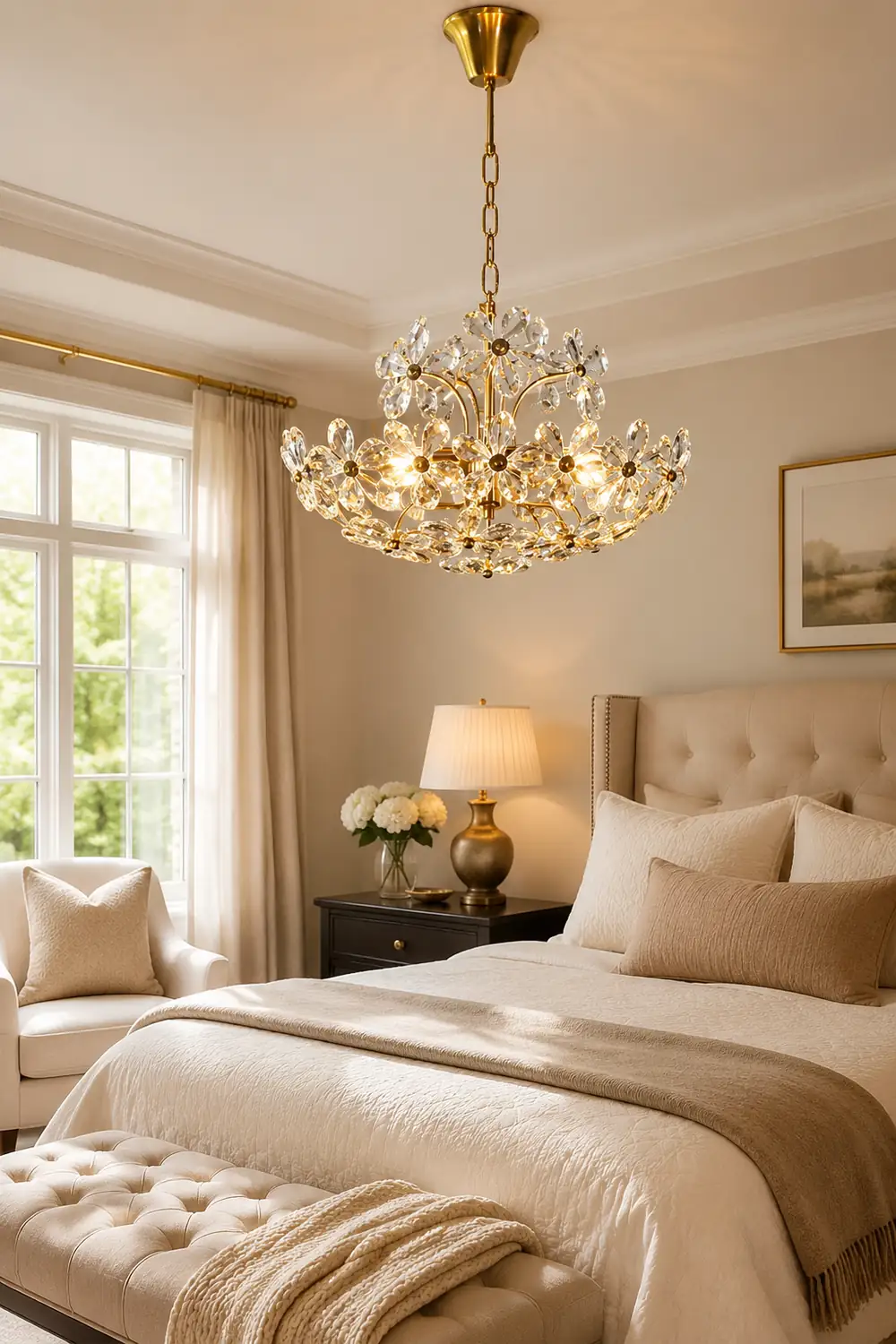 Luxury Crystal Bouquet Brass Chandeliers - Lumpaz