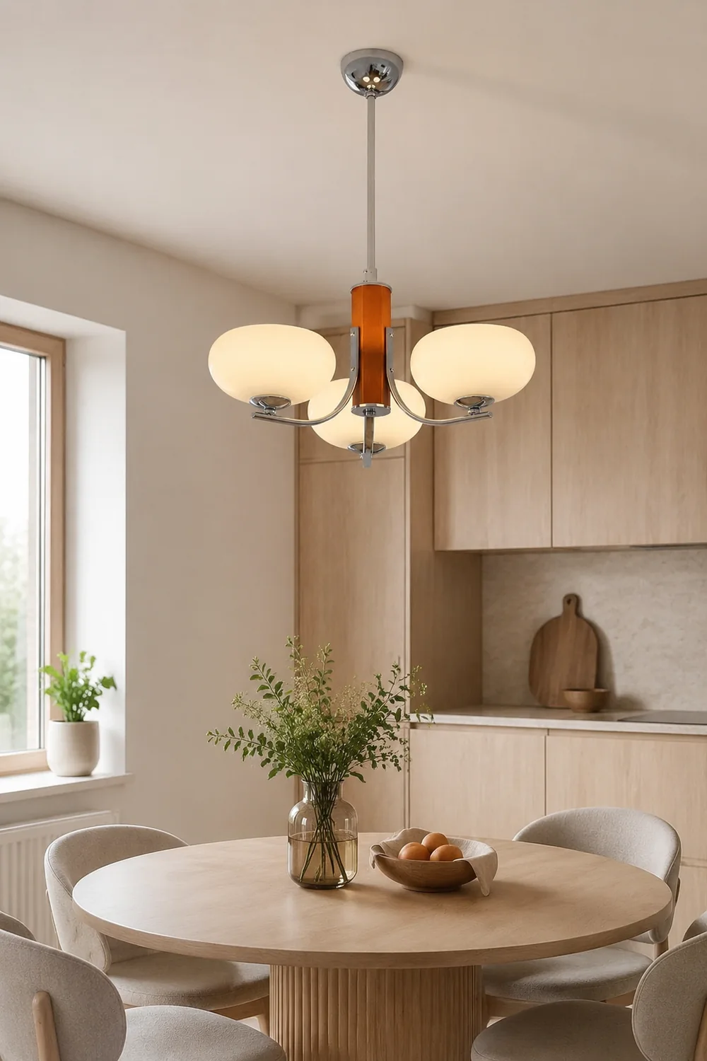 Medieval Bauhaus Solid Wood Chandelier - Lumpaz