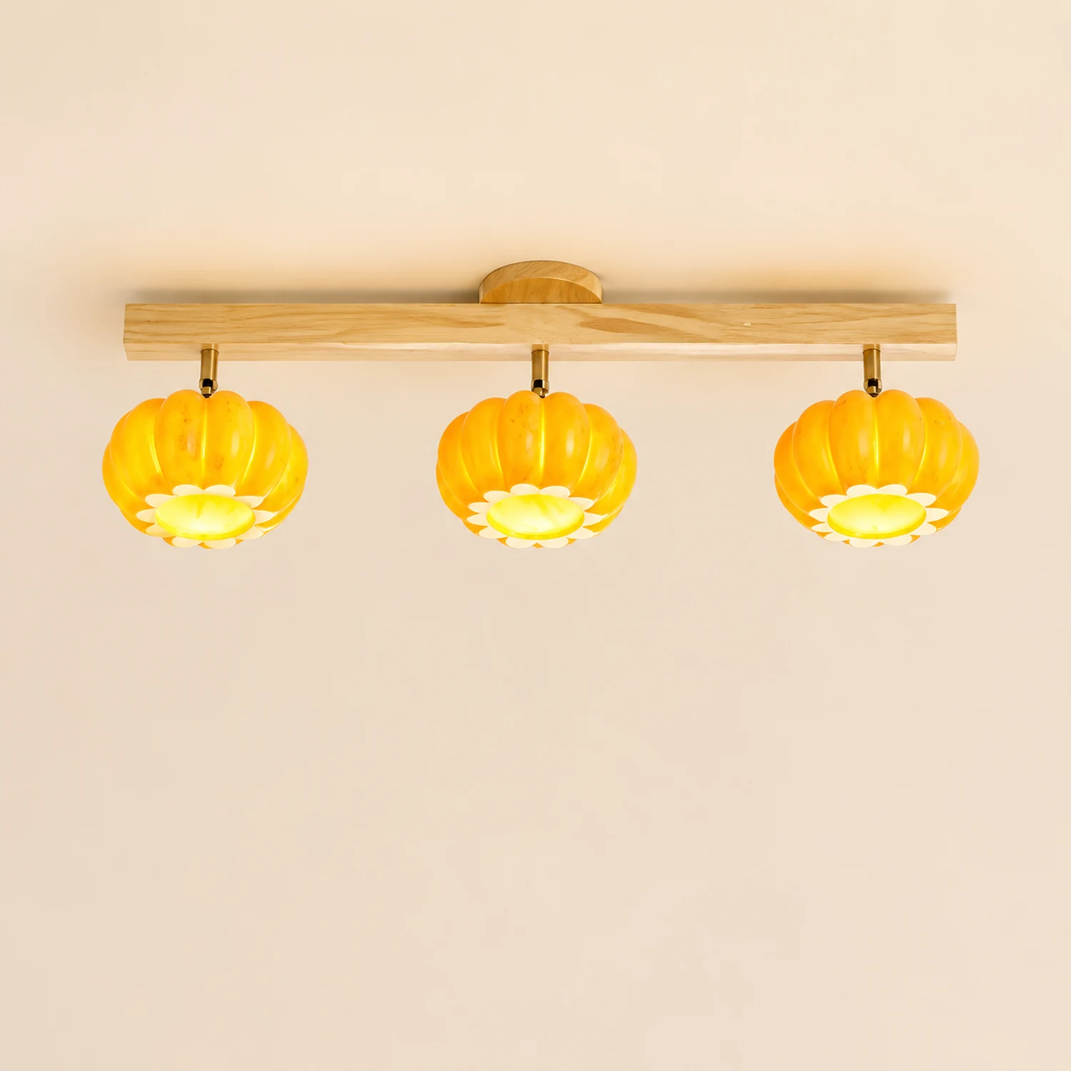 Eco-friendly Yellow Pumpkin Ceiling Lamp - Lumpaz
