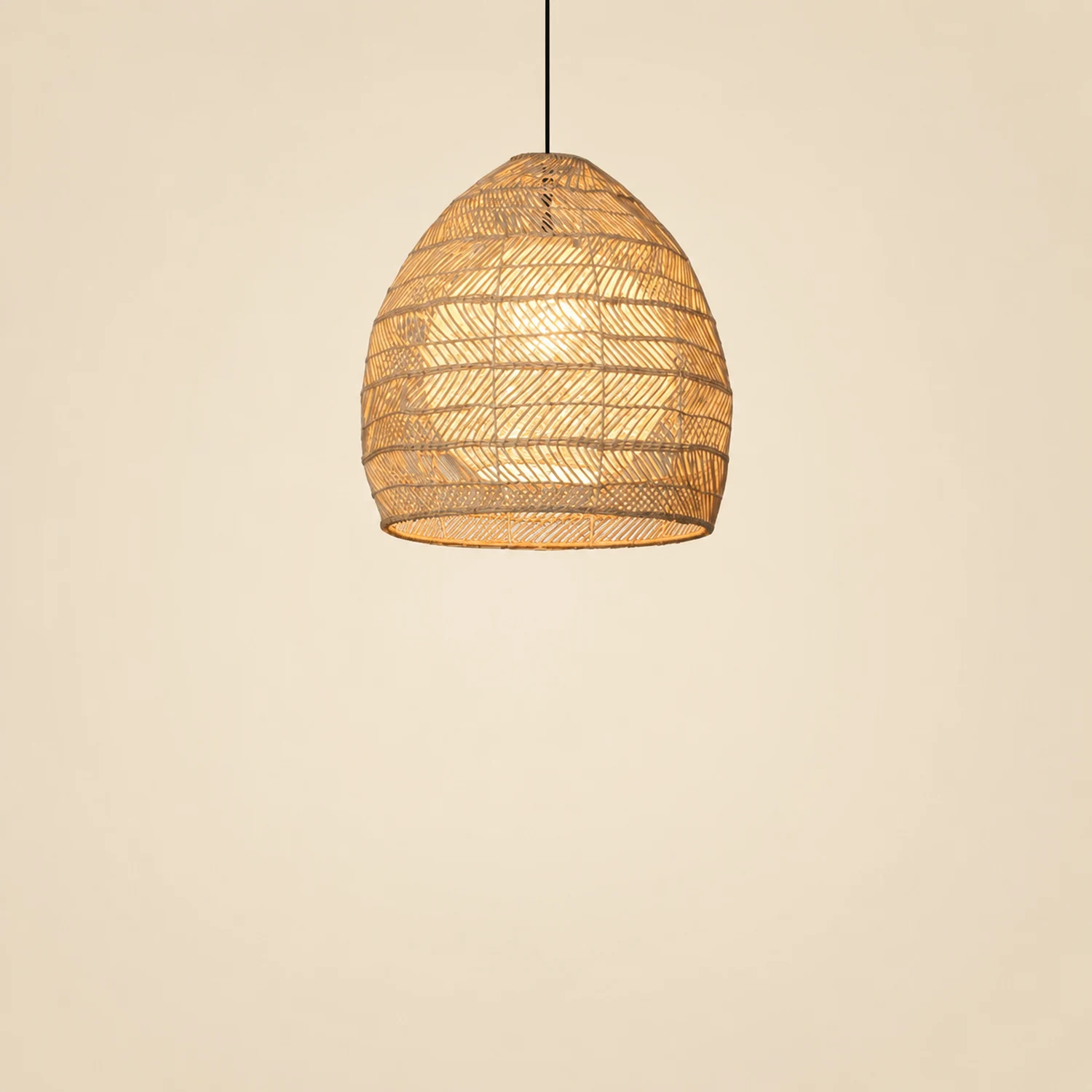 Vintage Rattan Handwoven Basket Lamp Fixtures - Lumpaz