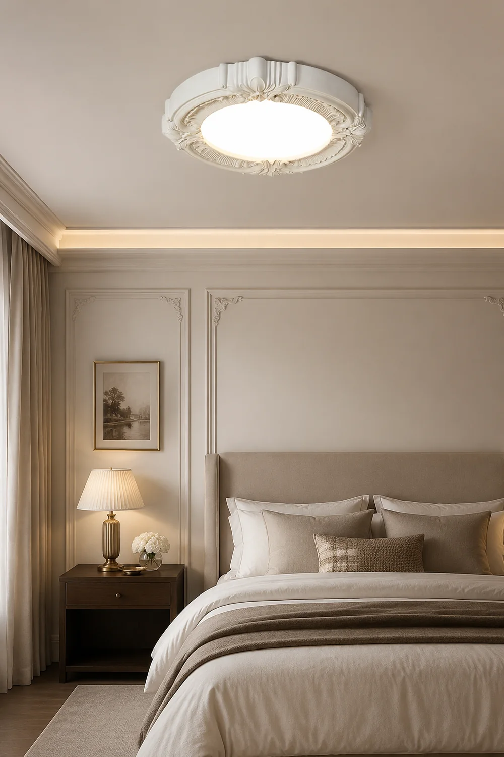 French Retro LED Ceiling Light For Bedroom - Lumpaz