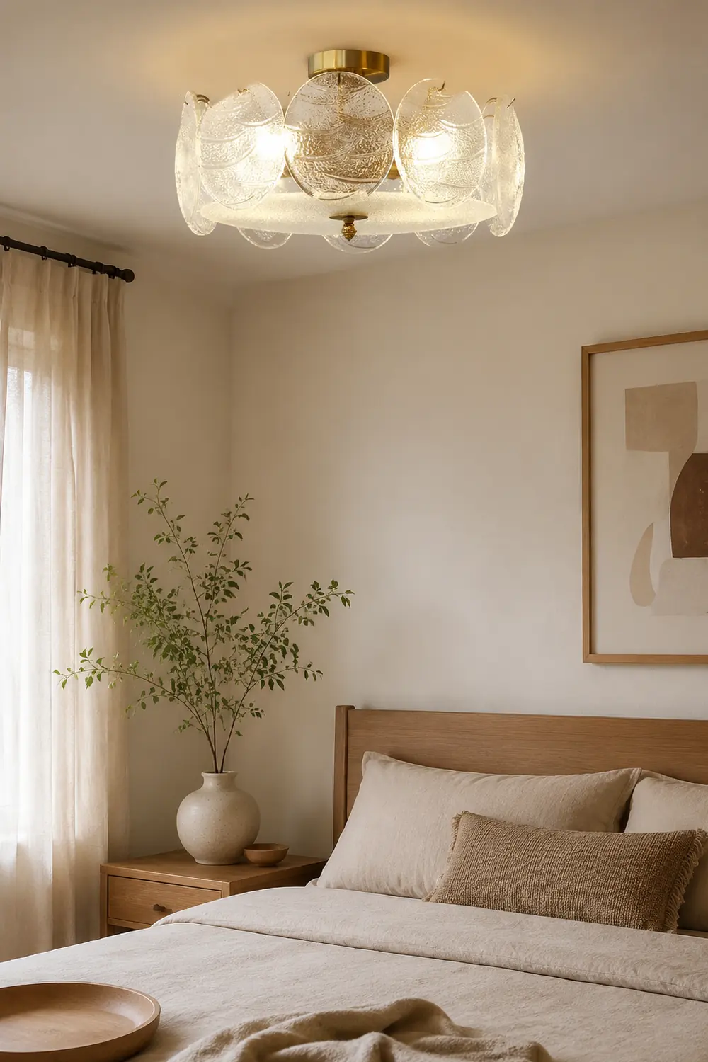 Modern Style Retro Glass Petals Ceiling Lamp - Lumpaz