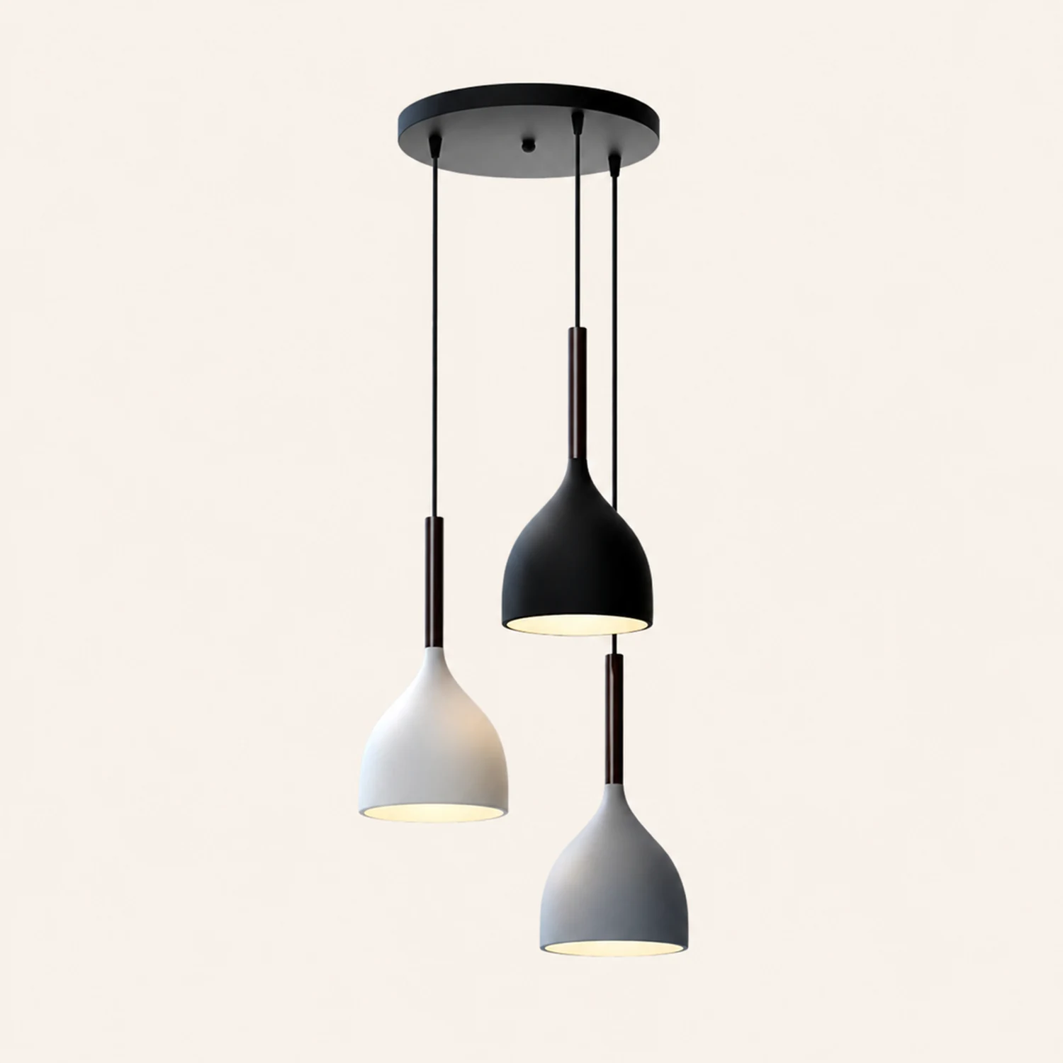 Modern Metal Triple Pendant Lights - Lumpaz