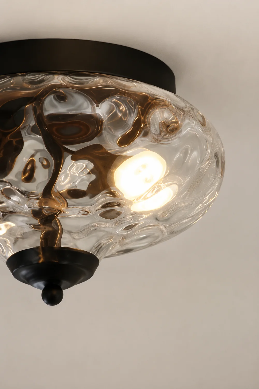 Farmhouse 2-Light Glass Shade Ceiling Light - Lumpaz