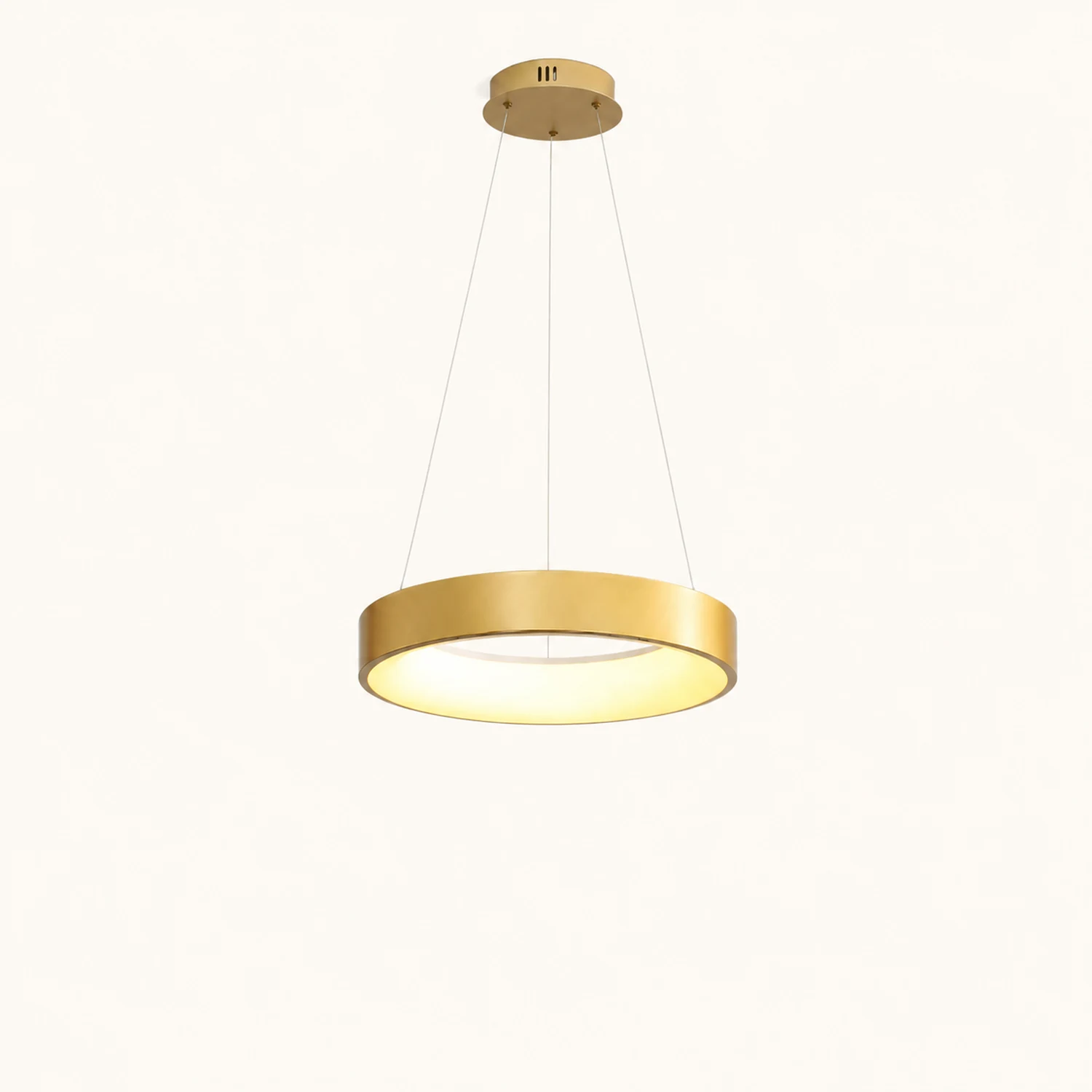 White LED Ribbed Hoop Pendant Ceiling Lights - Lumpaz