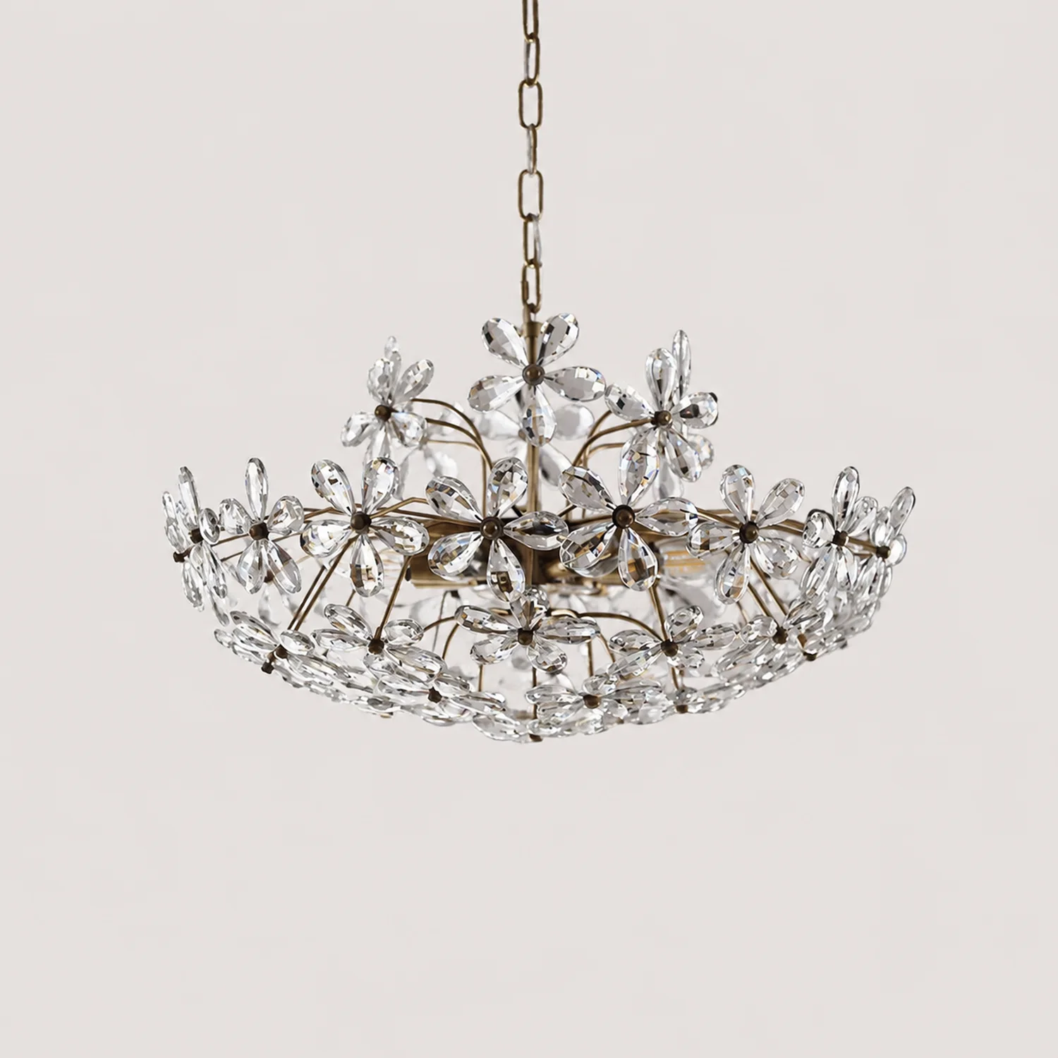 Luxury Crystal Bouquet Brass Chandeliers - Lumpaz