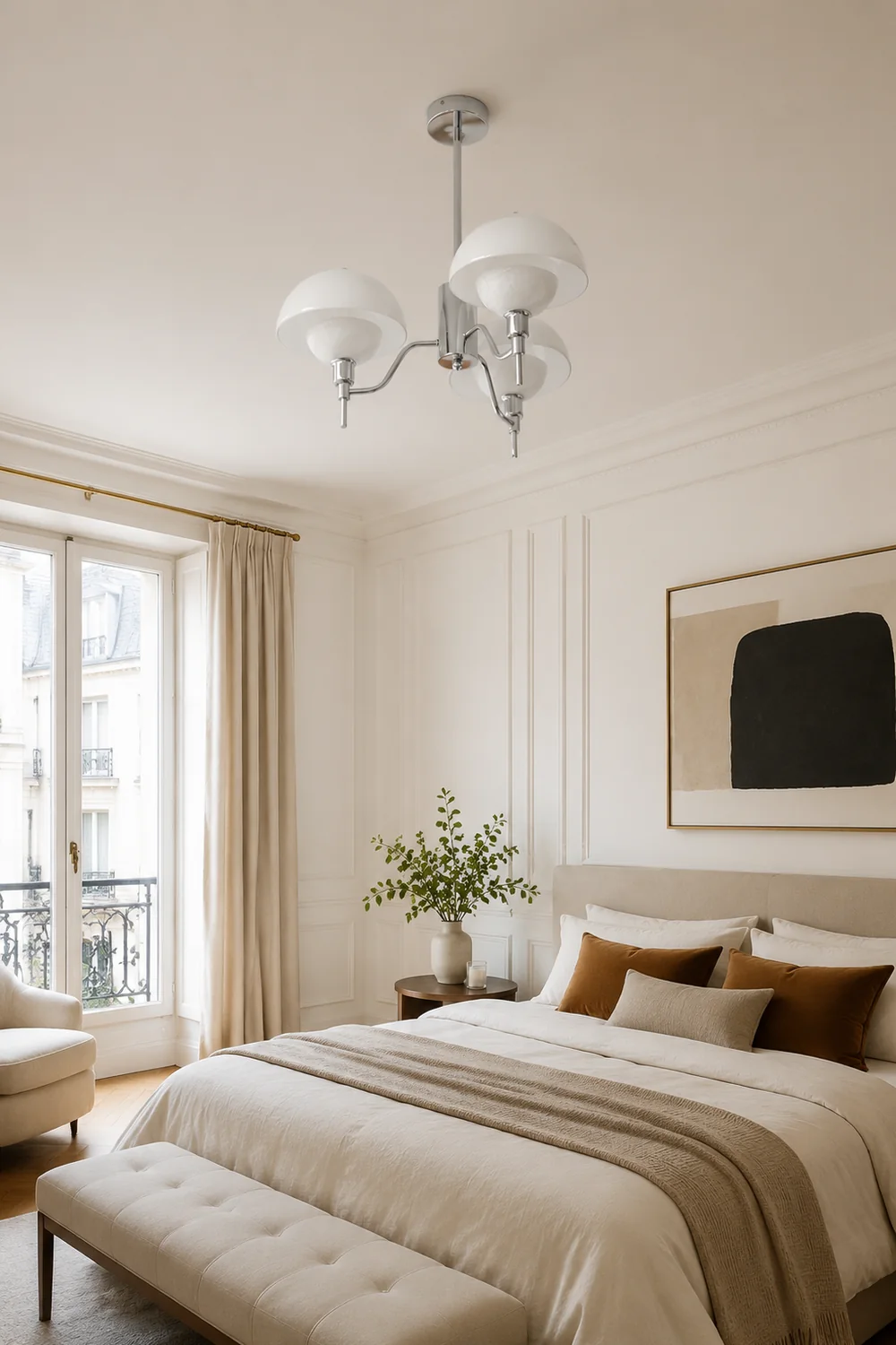 French White Cream Mushroom Chandelier - Lumpaz
