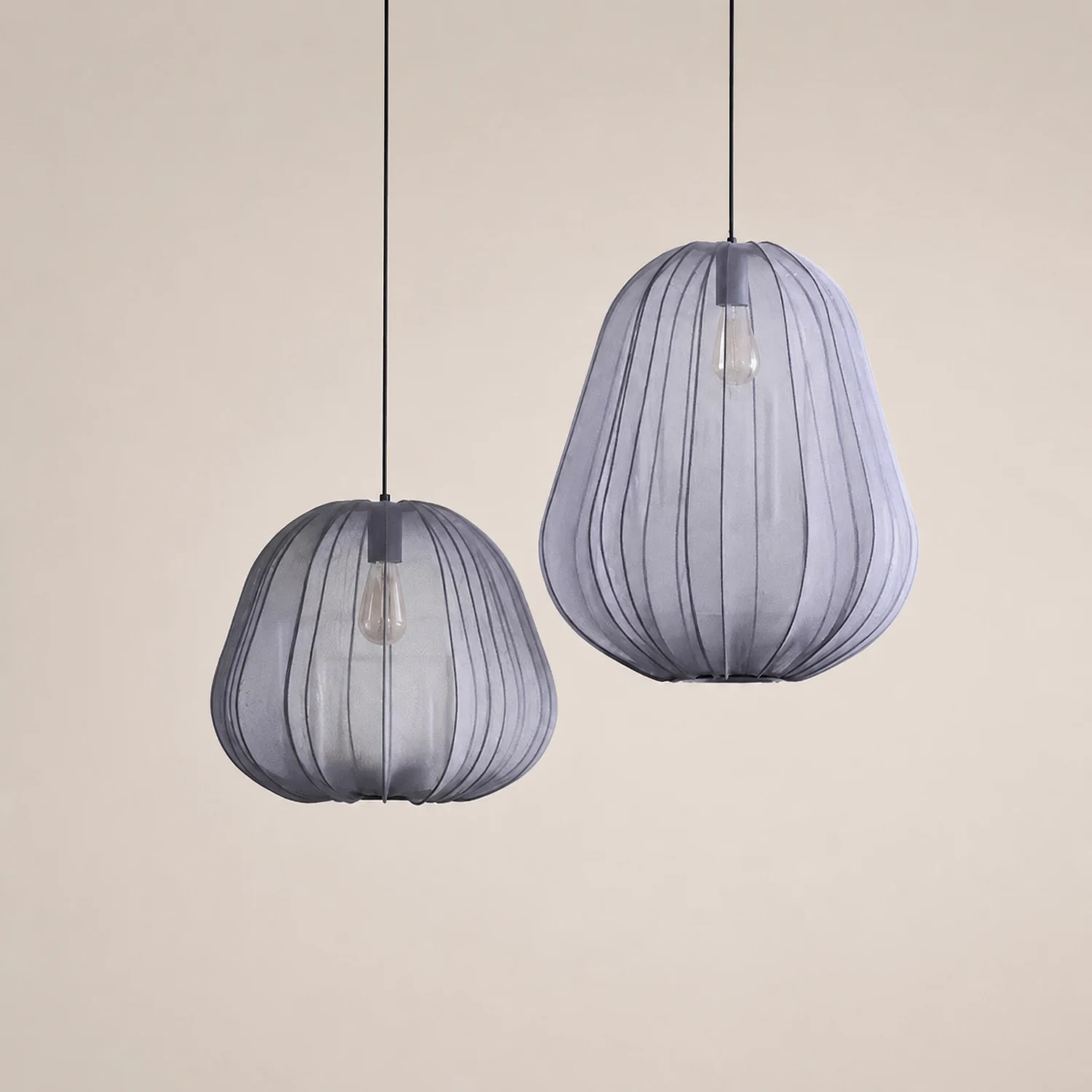 Nordic 1-Light Fabric Lampshade Shade Pendant Lamp - Lumpaz