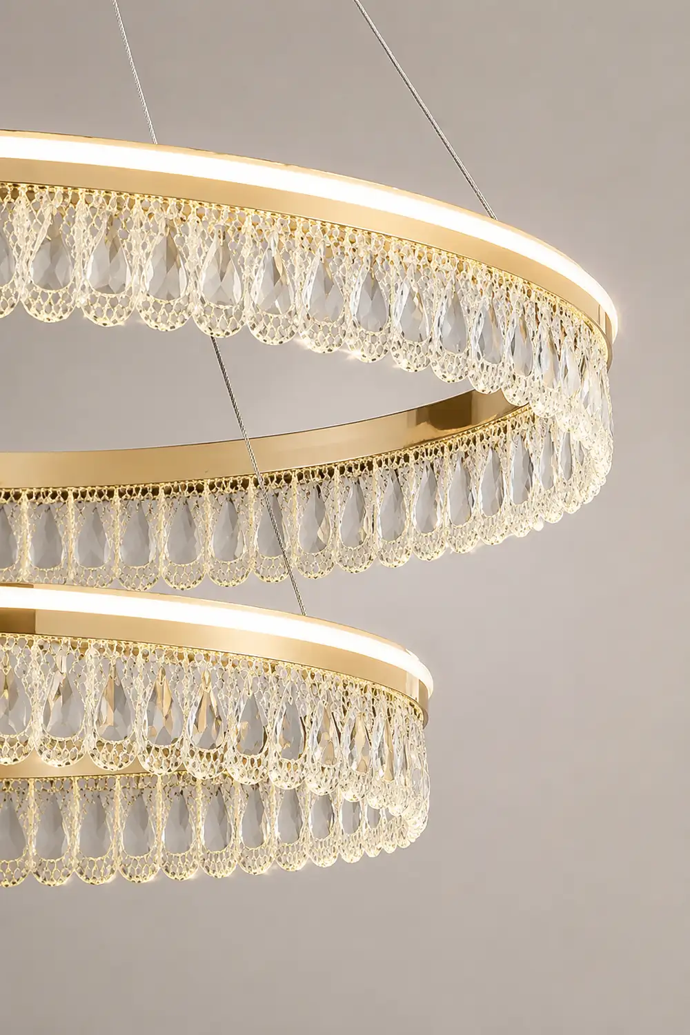 Luxury Large Crystal Ring Chandelier - Lumpaz