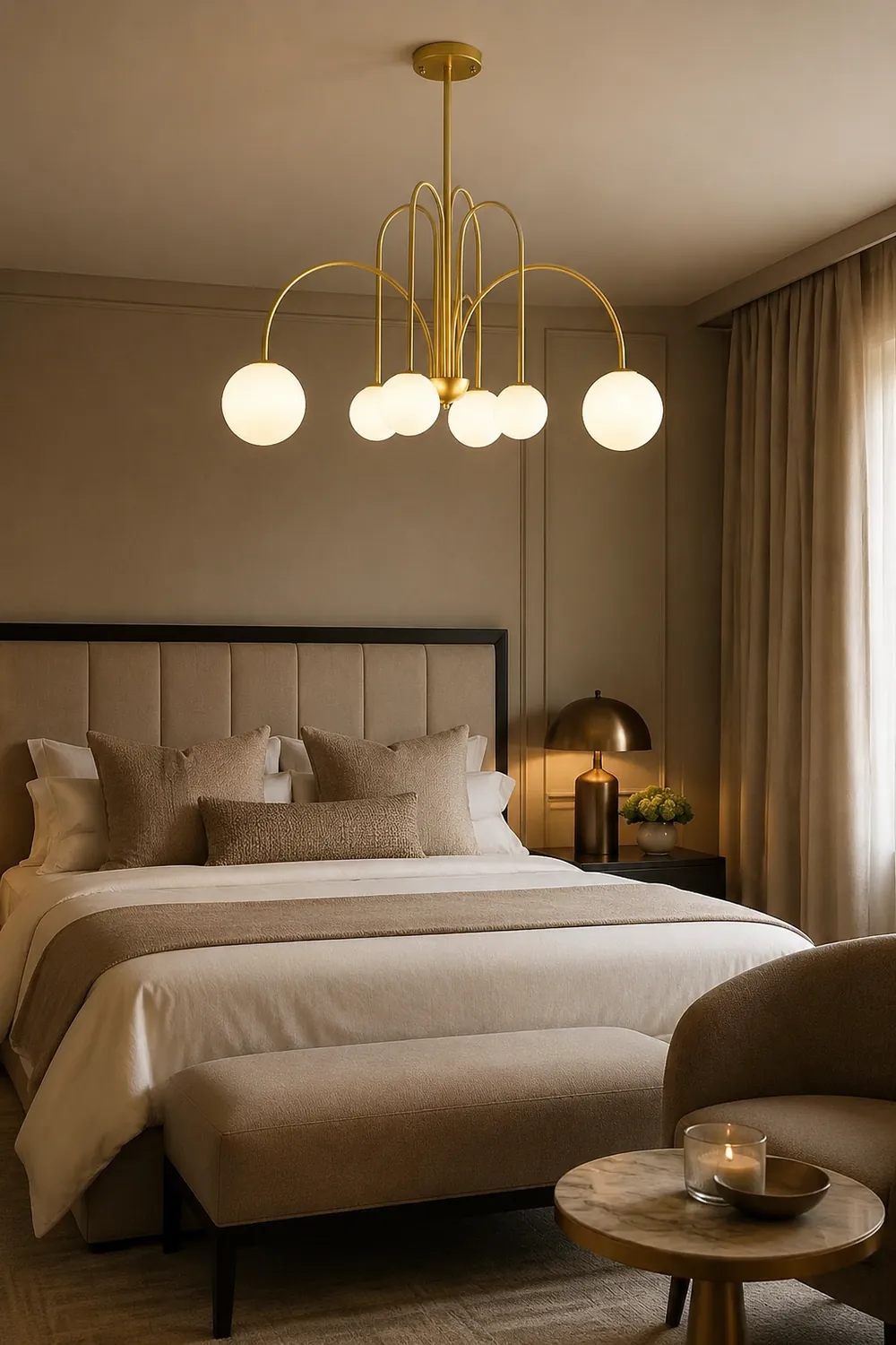 Art Deco Glass Ball Chandelier - Lumpaz