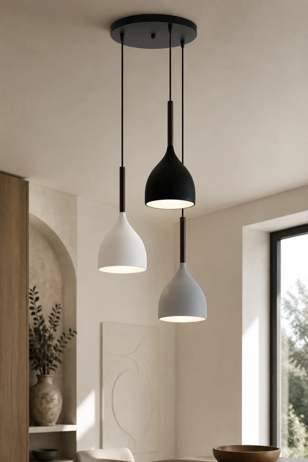 Modern Metal Triple Pendant Lights - Lumpaz